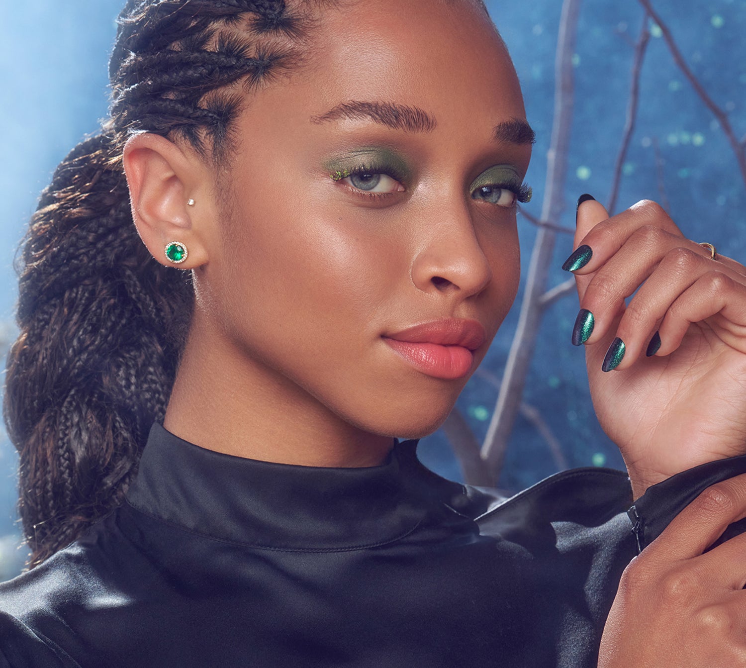 A woman modeling Wicked X imPress Nails