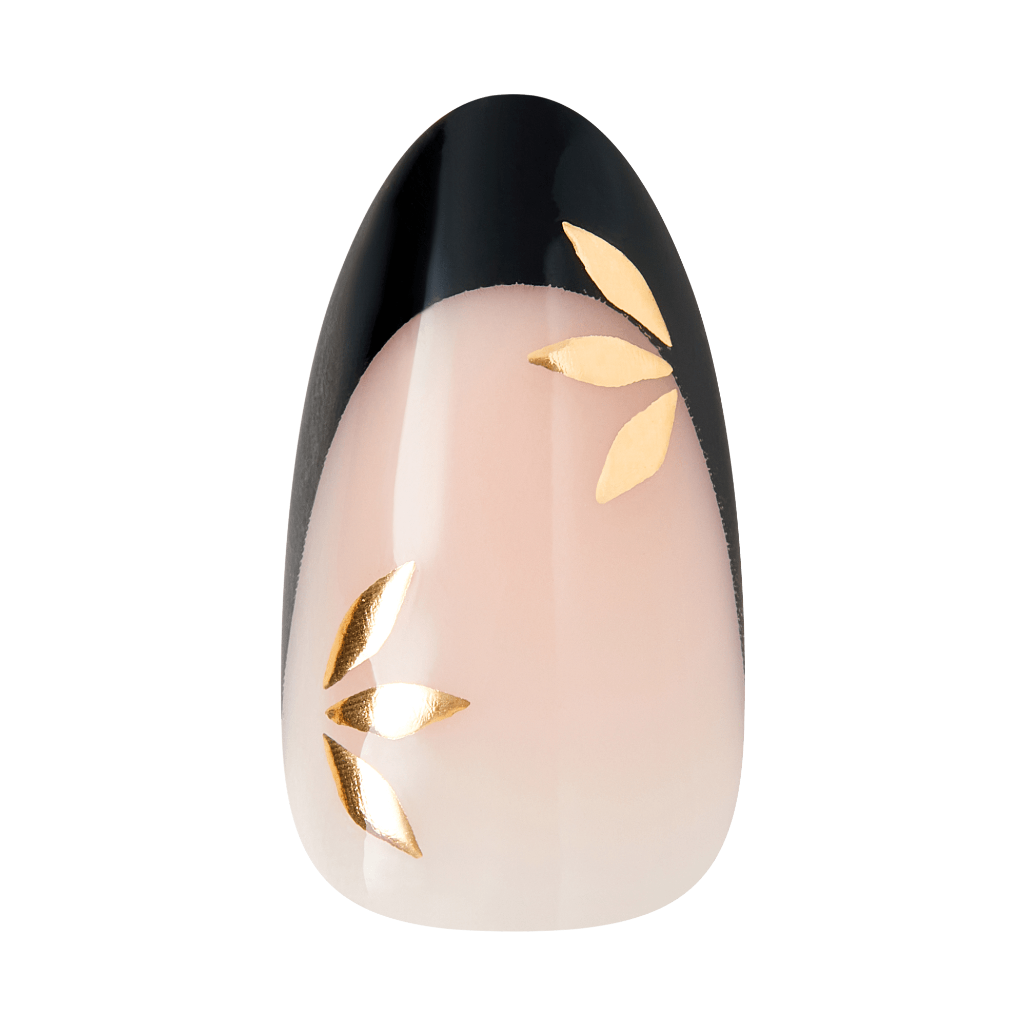 Kiss Haunt Halloween Press On Fake Glue Nails - Drop Dead Gorgeous | French Design, Black & Red, Medium, Almond, Glow In The Dark