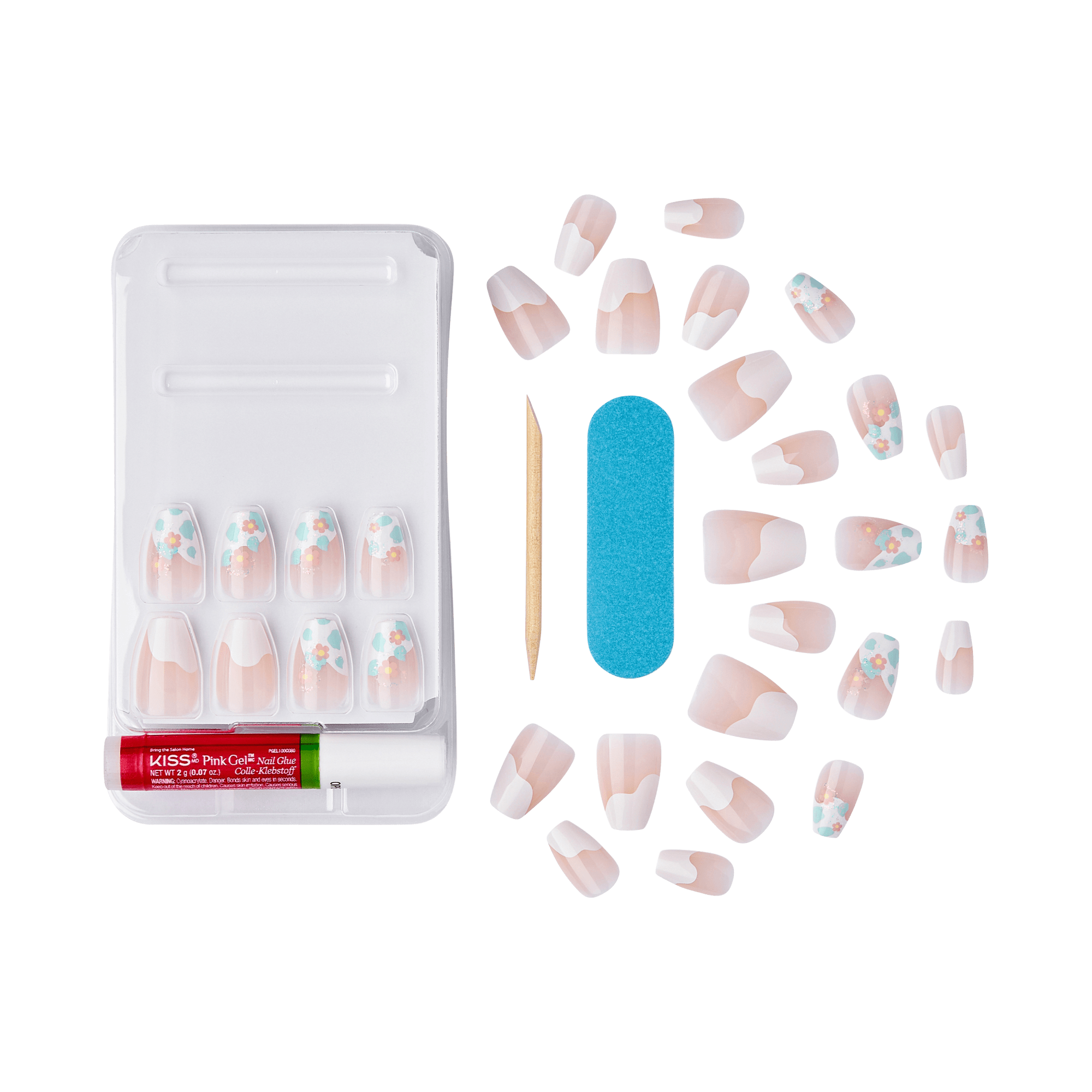 KISS Voguish Fantasy Press On Glue Nails - Midnight Elixer