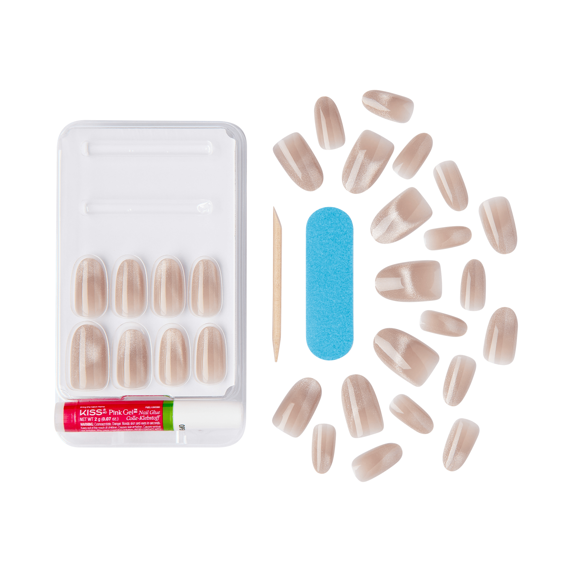 KISS Gel Fantasy Magnetic Press On Glue Nails - Drama