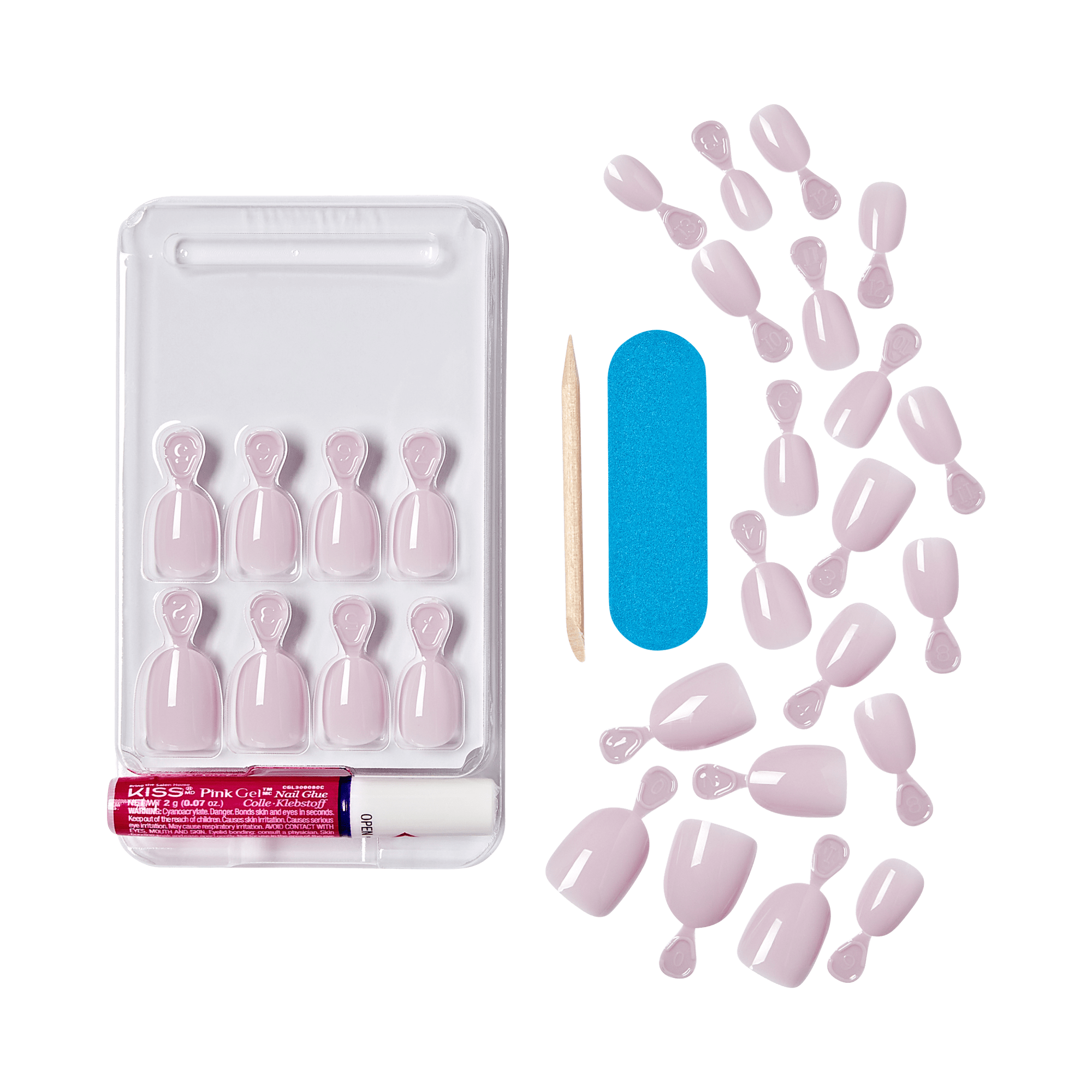 KISS Salon Color Press On Glue Nails - Afternoon Tea