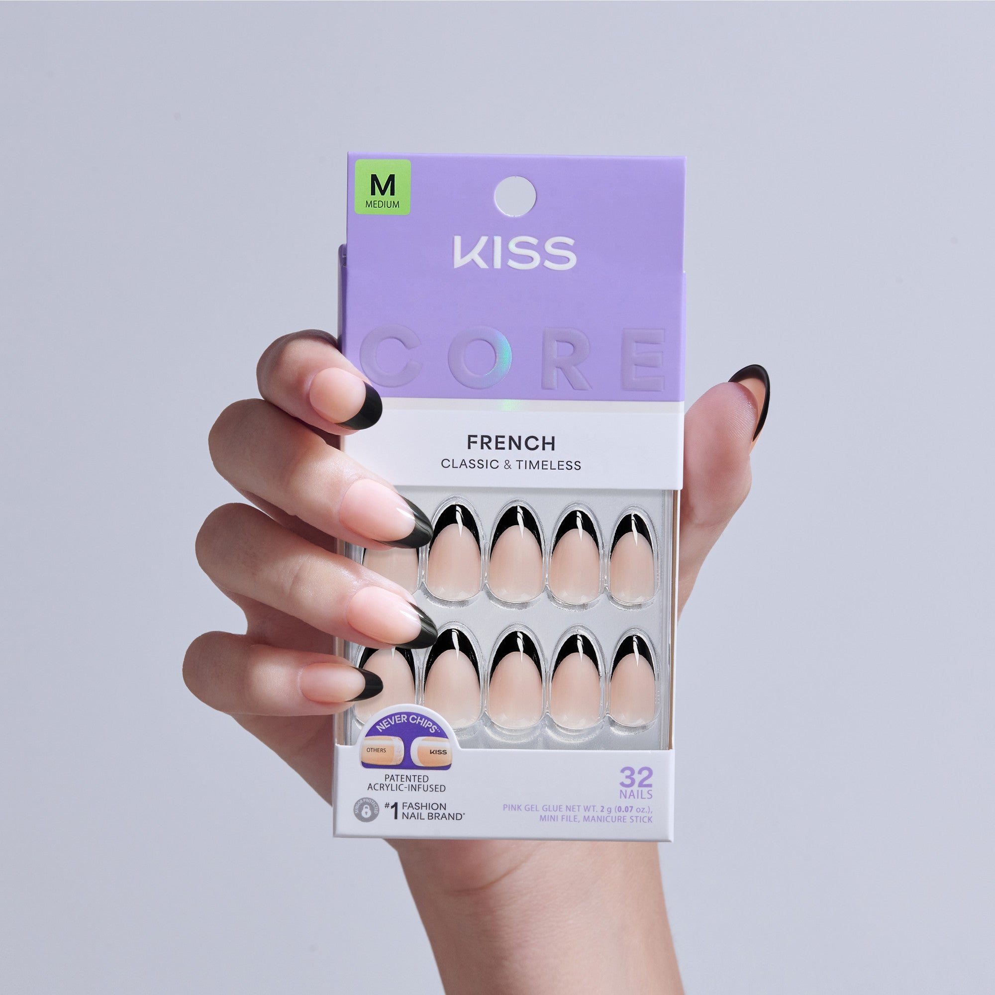 KISS CORE French Press On Glue Nails - Full of Fun