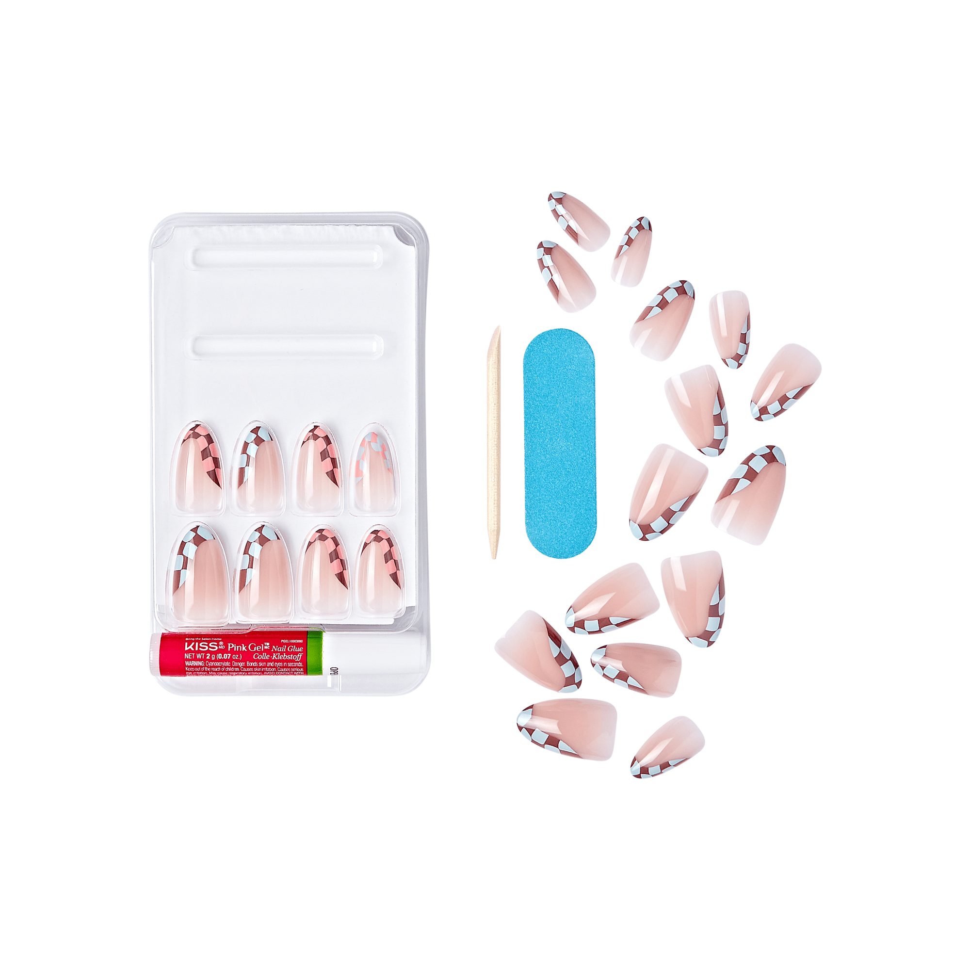 KISS Salon Design Press On Glue Nails - Made U Look