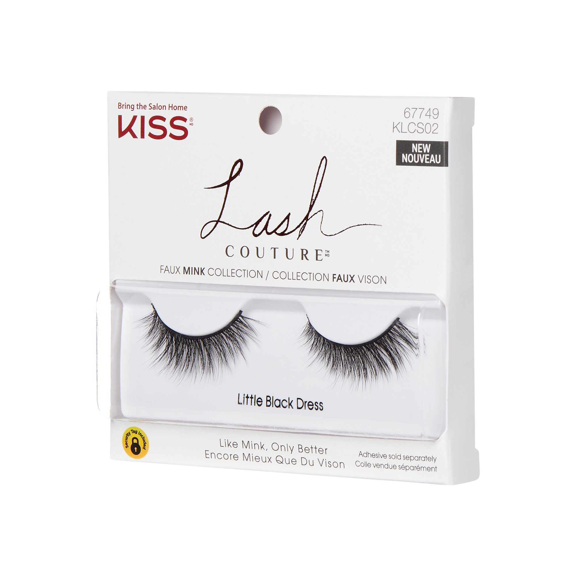 KISS Lash Couture Faux Mink "Little Black Dress" false eyelashes packaging