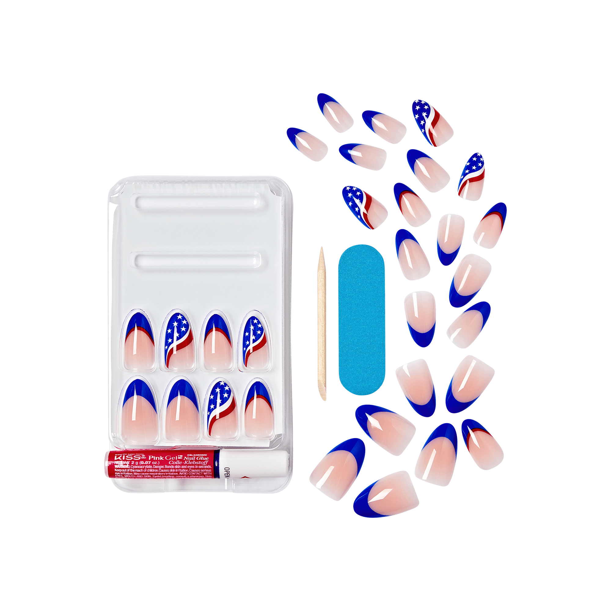 KISS Voguish Fantasy Press On Glue Nails - Smooth