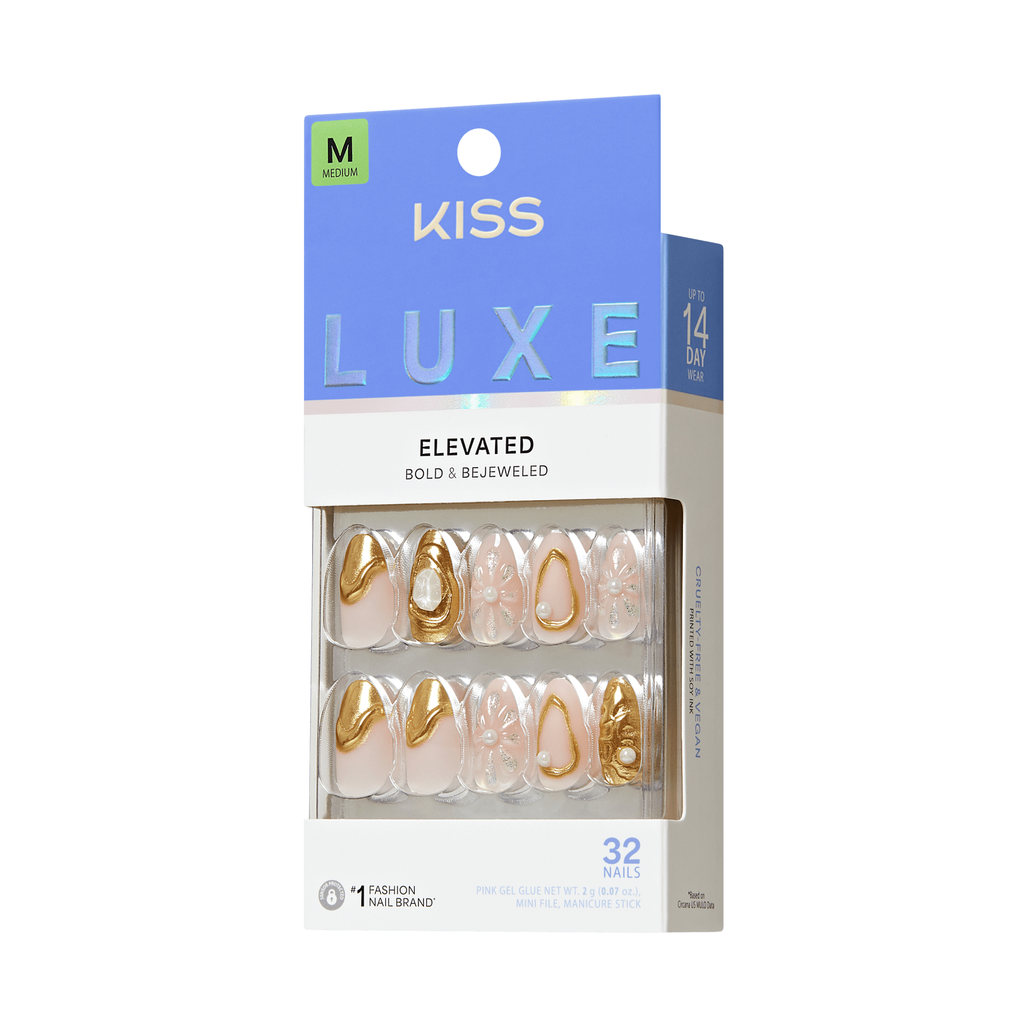 KISS LUXE Press On Glue Nails - Blossom Tide