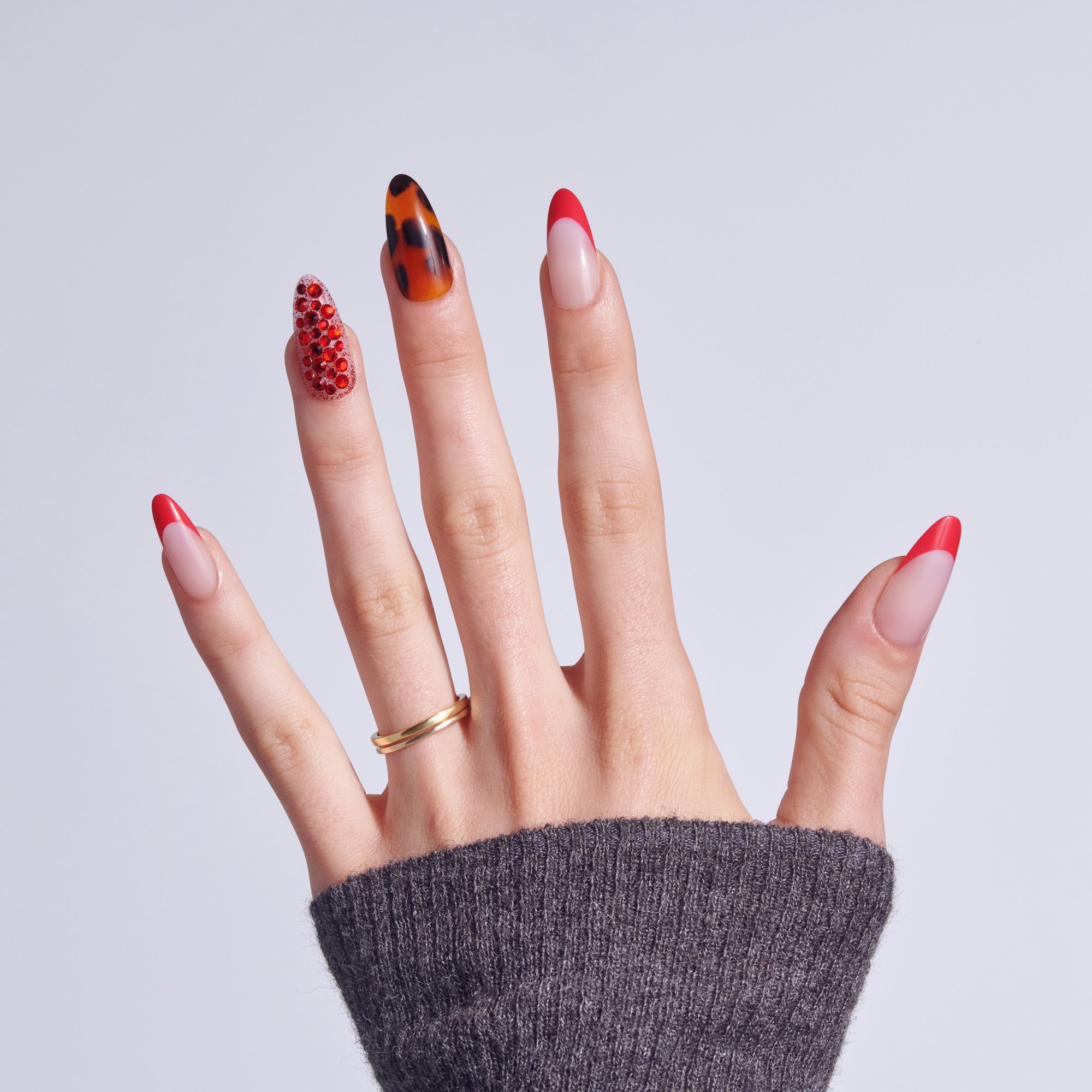 Kiss Luxe Press On Fake Glue Nails - Tidal Quest | 3D & Jewel