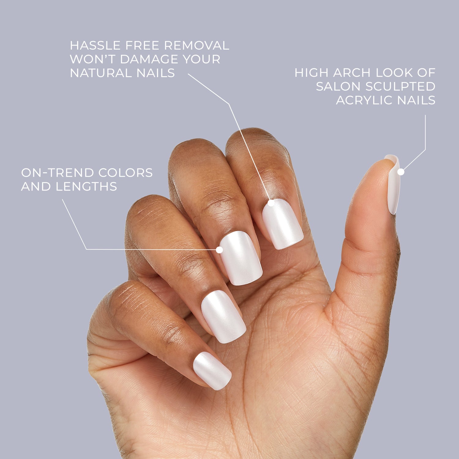 KISS Gel Fantasy Color Press On Glue Nails - One Call