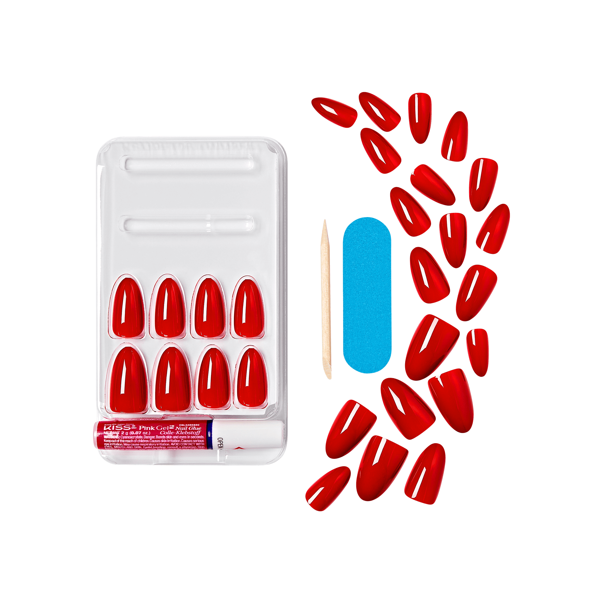 KISS Gel Fantasy Color Press On Glue Nails - Centuries
