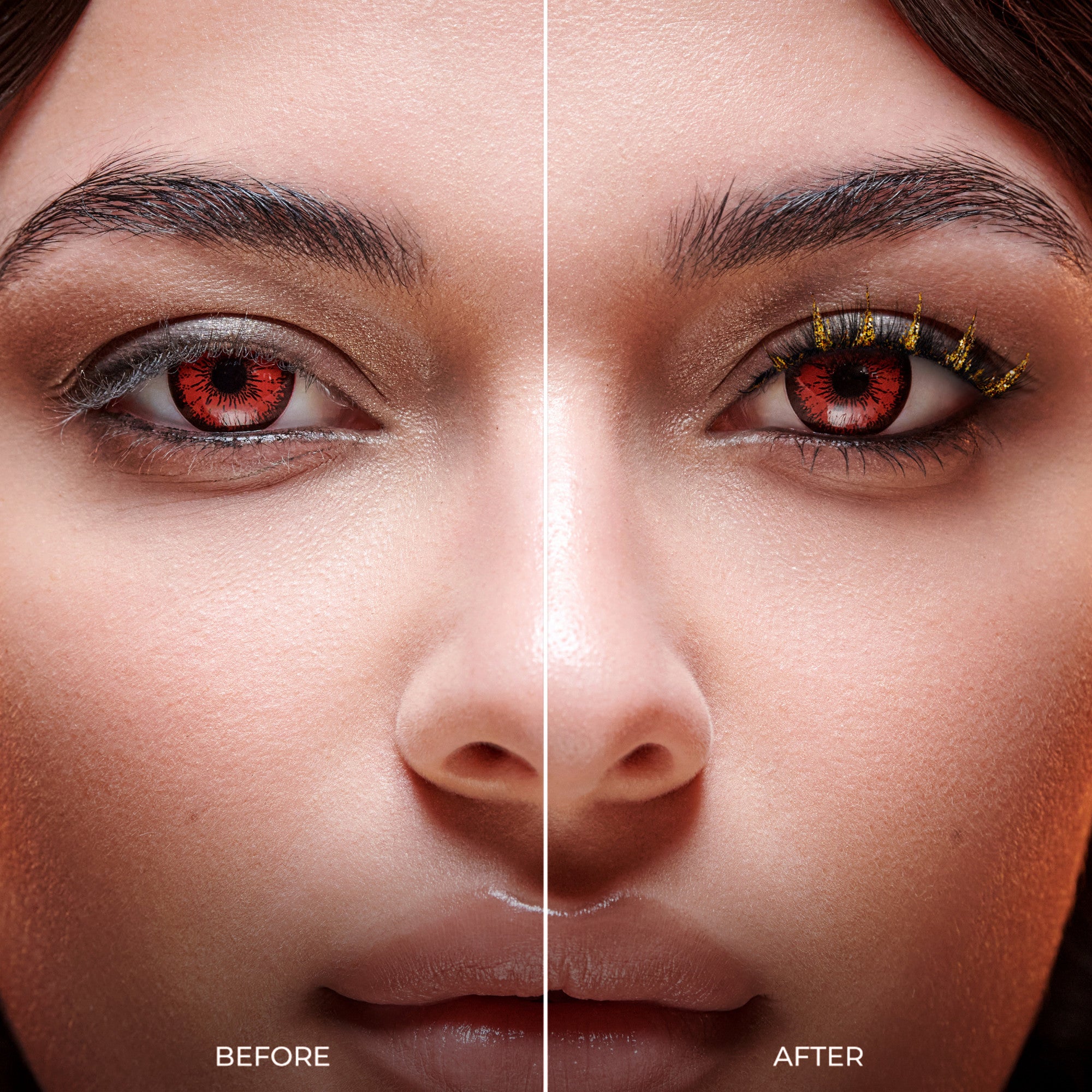 KISS Halloween Decorated Lashes & Gem Sticker - Golden Myth