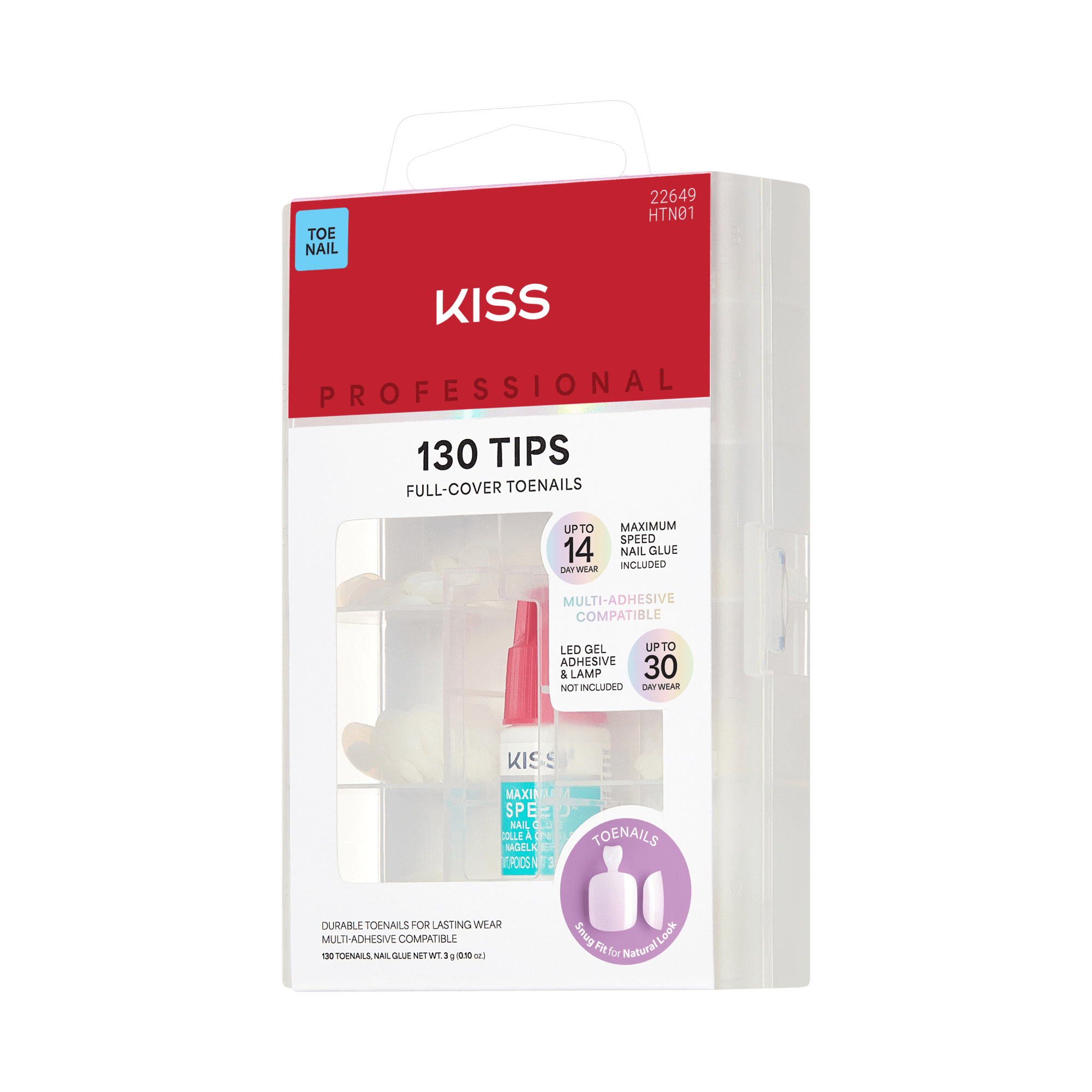 KISS Professional Full Cover Press On Toenails - Tippy Toes