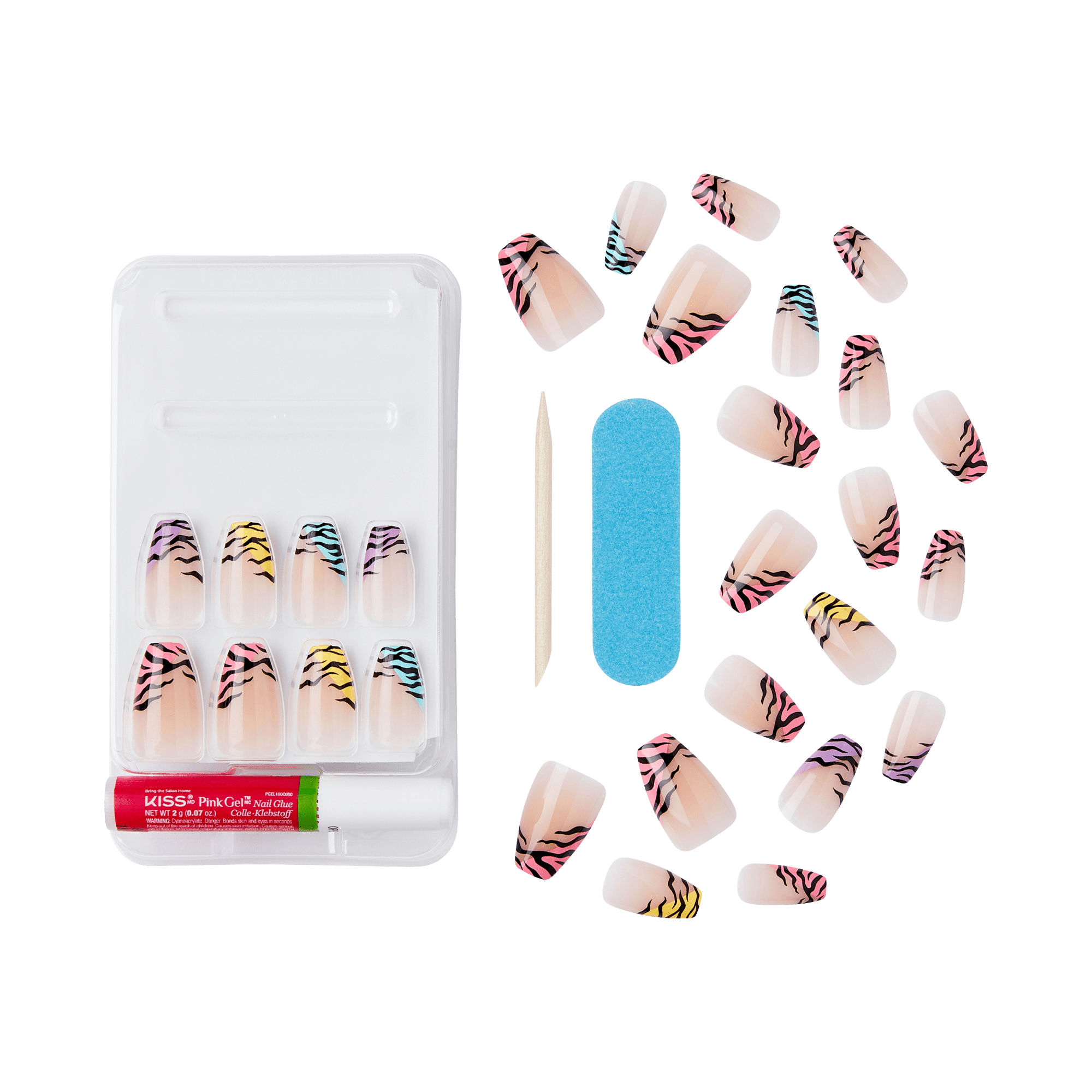 KISS Voguish Fantasy Press On Glue Nails - Holiday