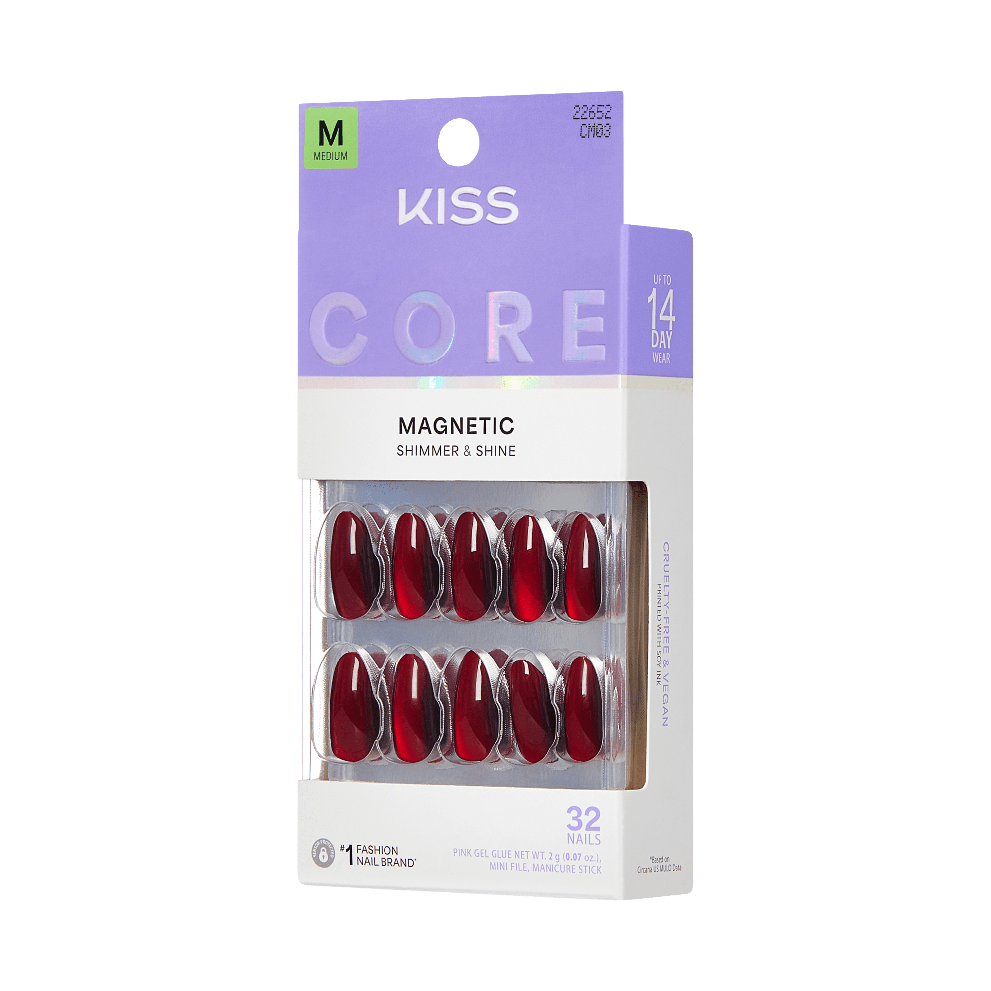 KISS CORE Magnetic Press On Glue Nails - Apple Blossom