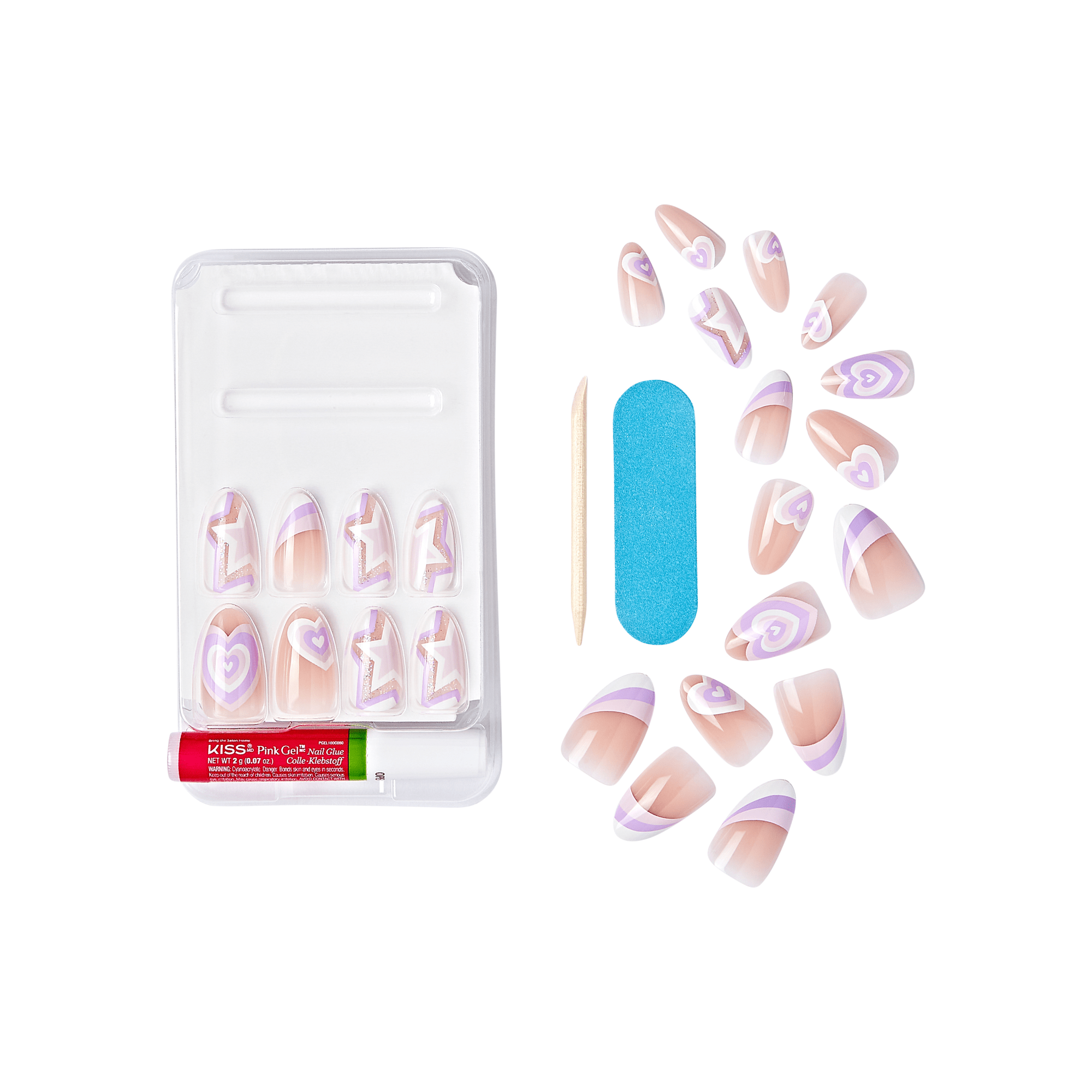KISS Salon Design Press On Glue Nails - All 4 Me