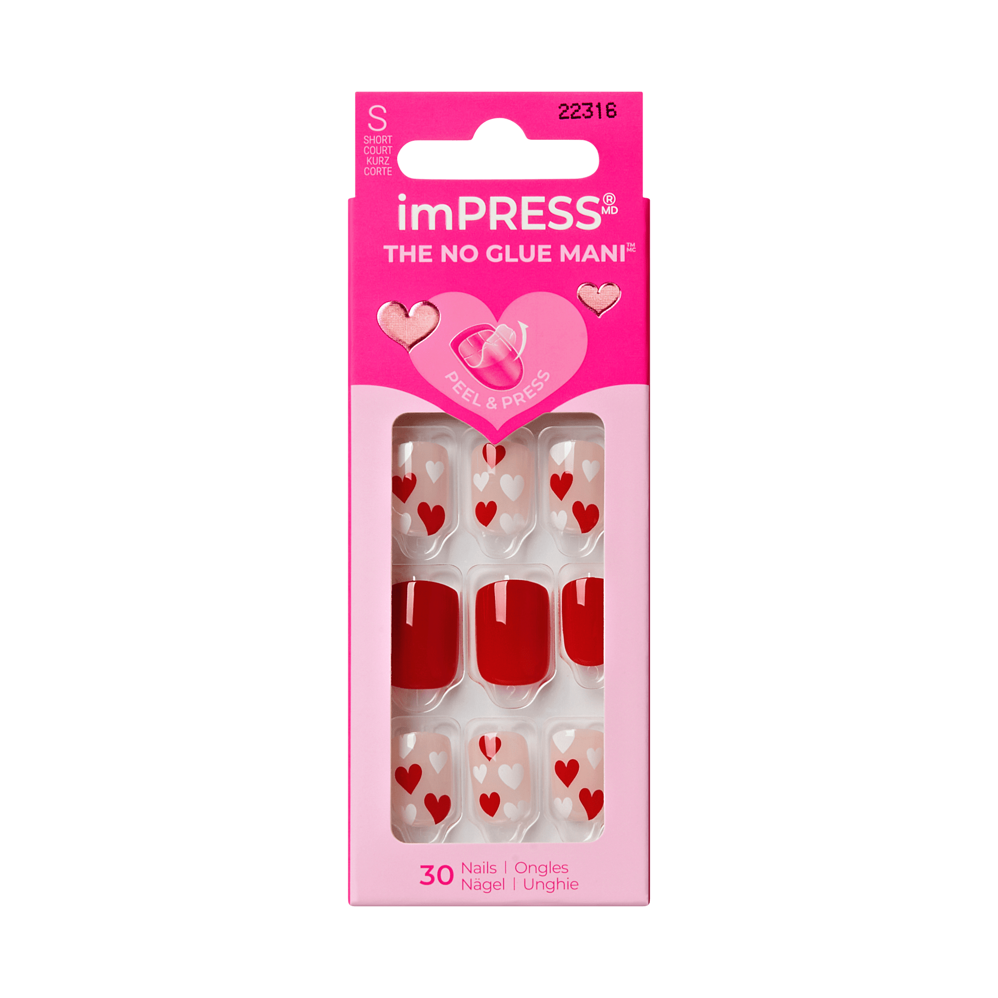 imPRESS Design Press On Nails - Kiss To Remember