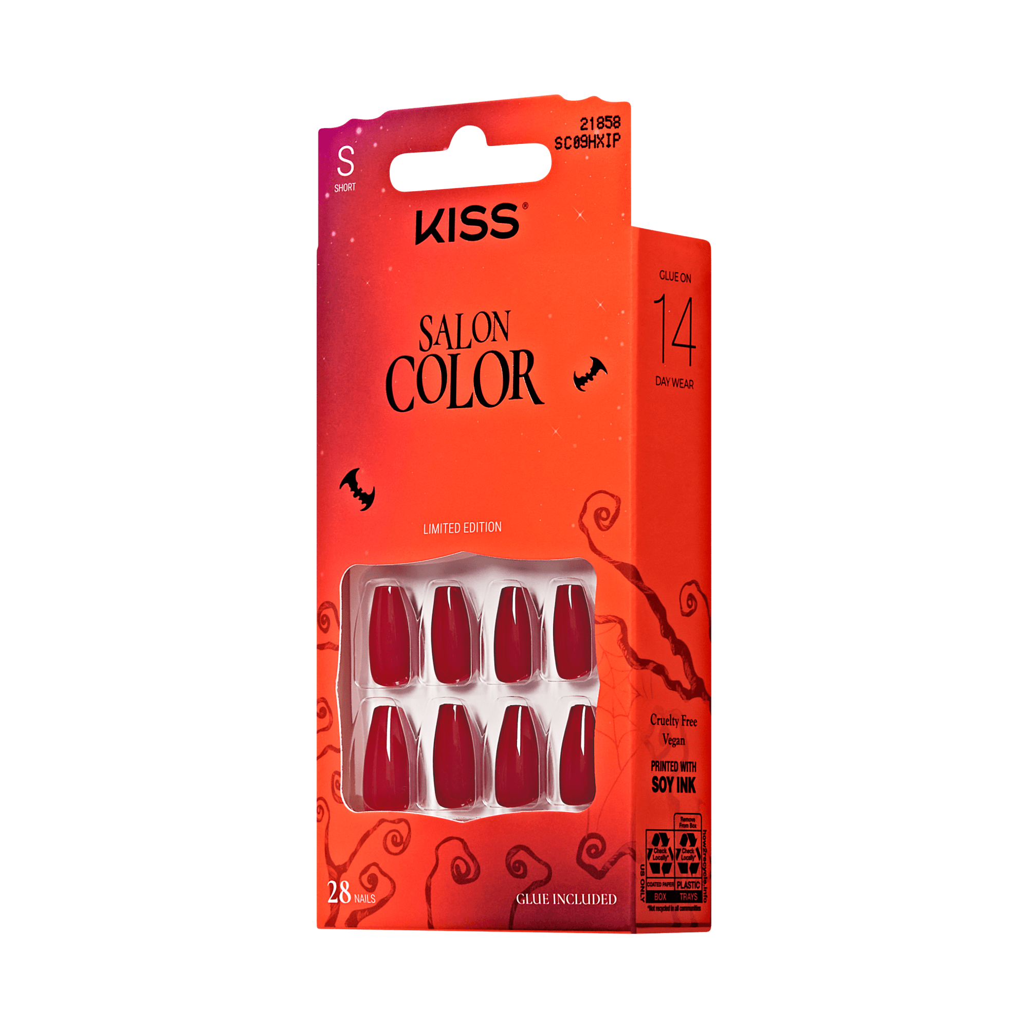 KISS Salon Color Halloween Press On Glue Nails - Phantasmagoric