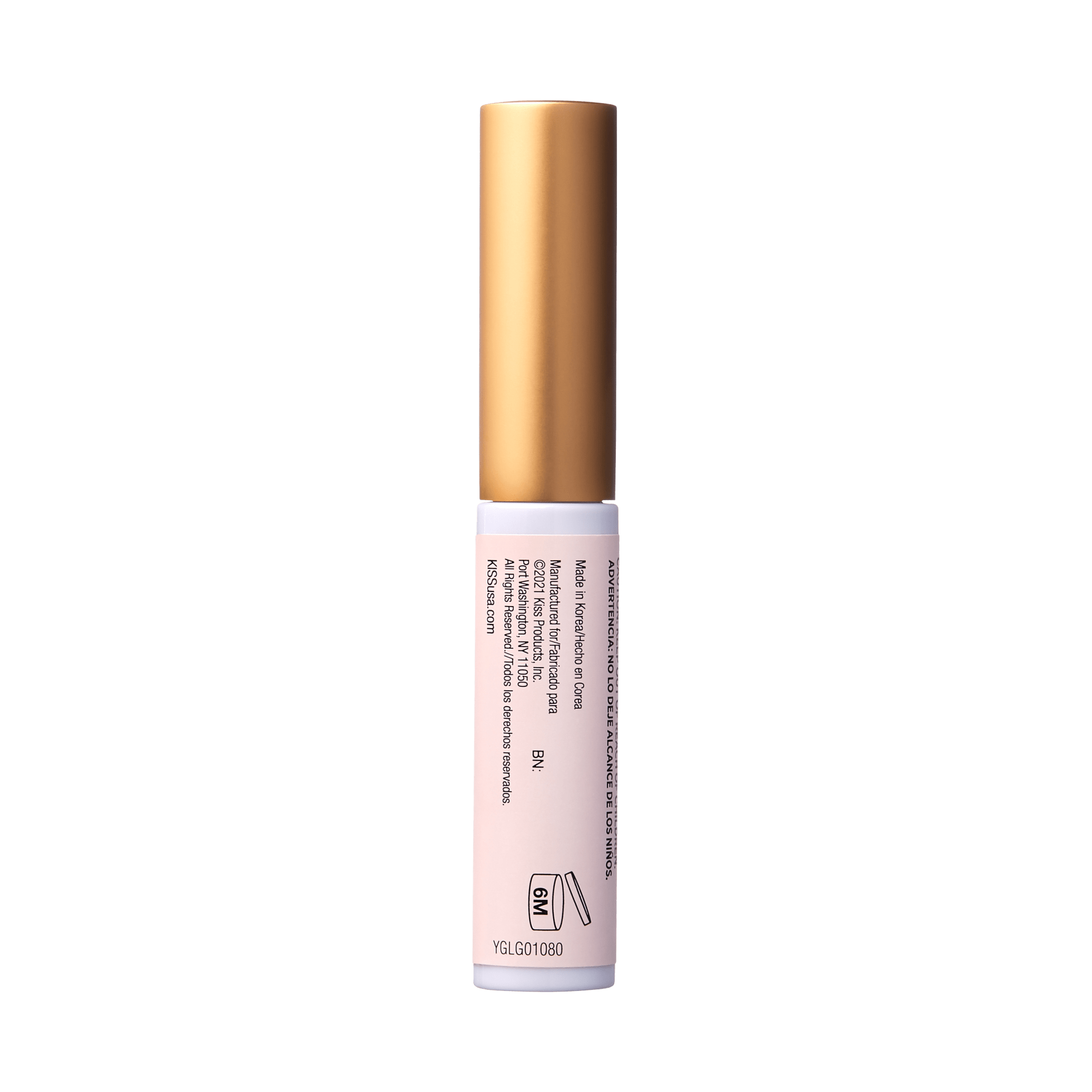 Pink concealer tube with gold cap, product code YGLG01080 visible on label.