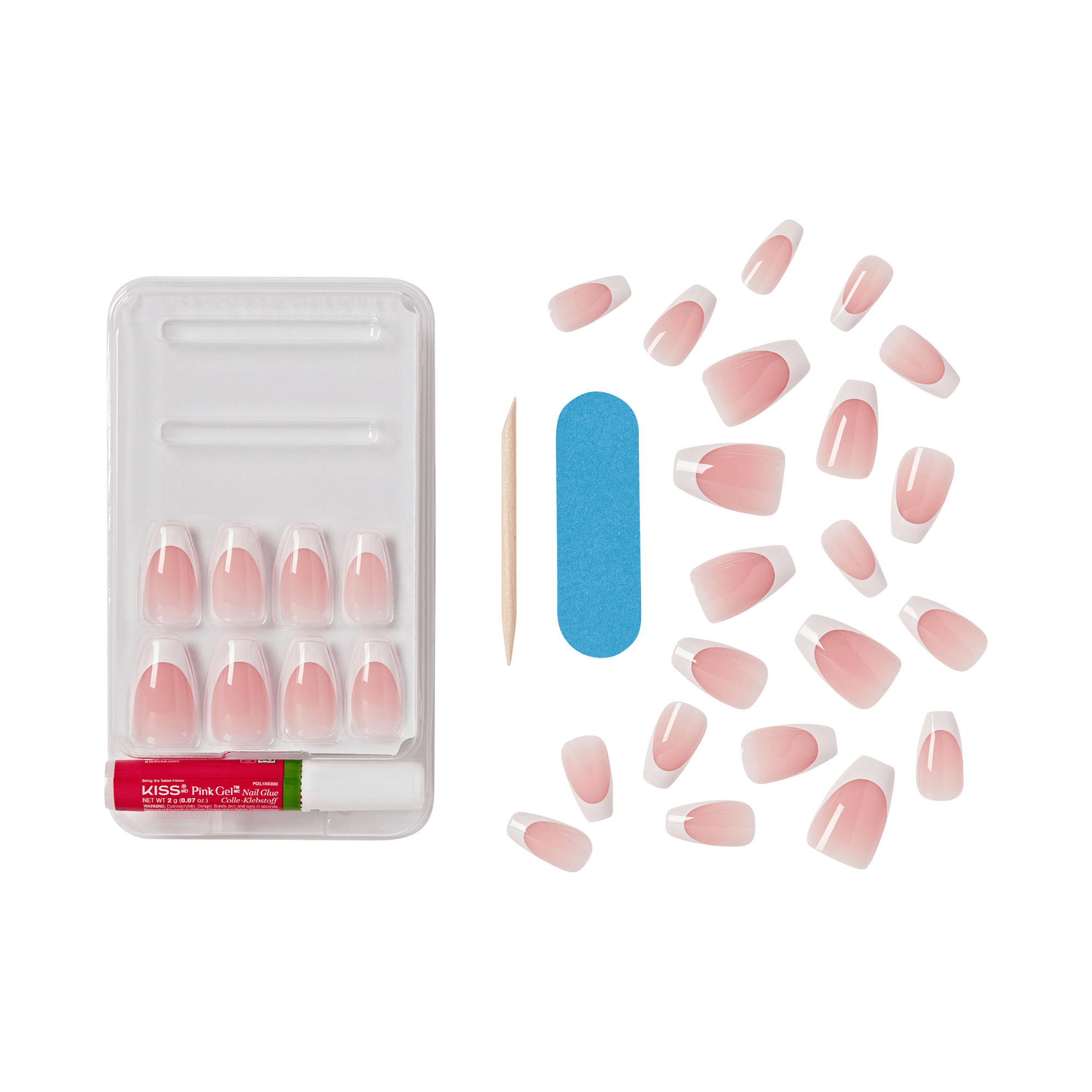 KISS My Perfect French Press On Glue Nails - Once