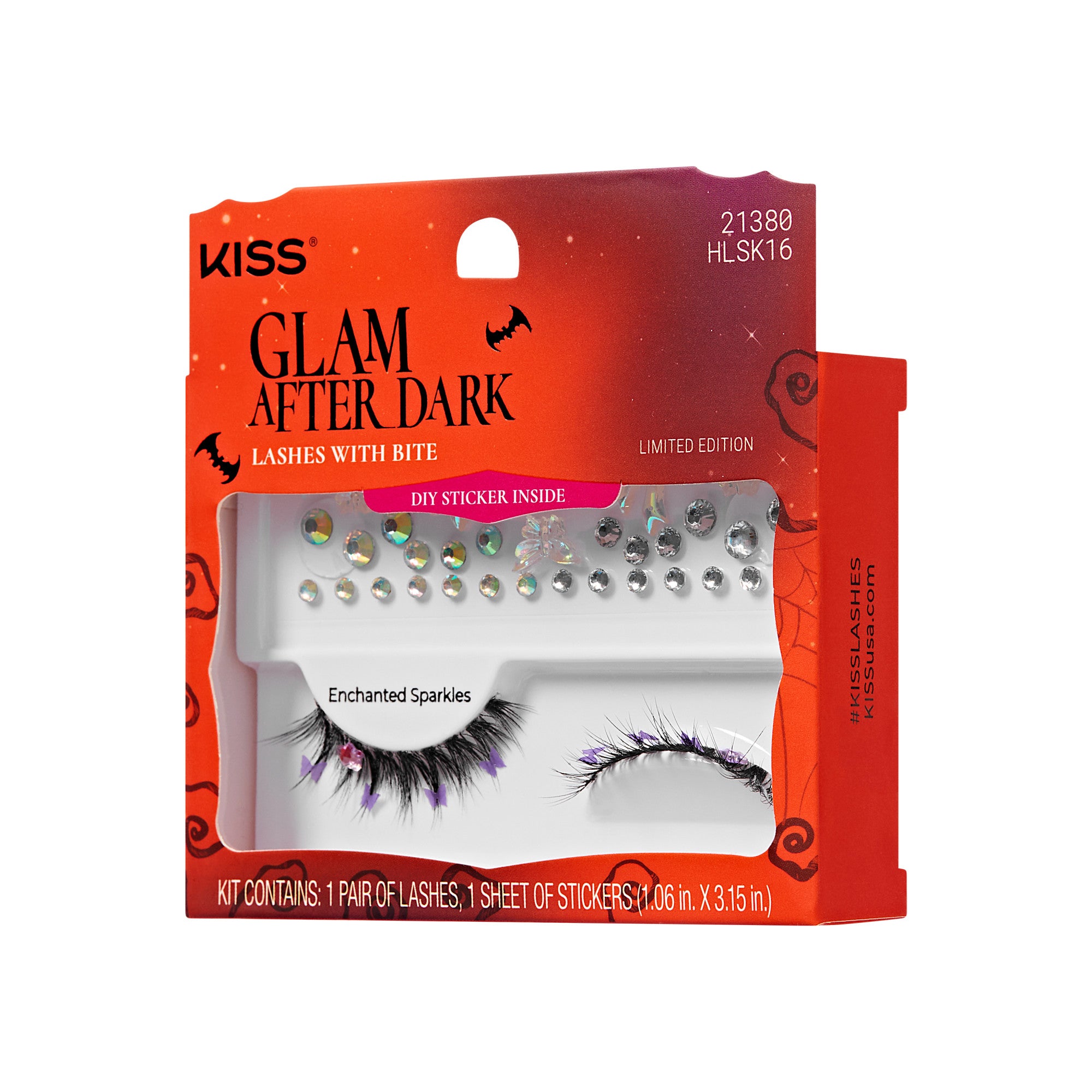 KISS Halloween Decorated Lashes & Gem Sticker - Enchanted Sparkles