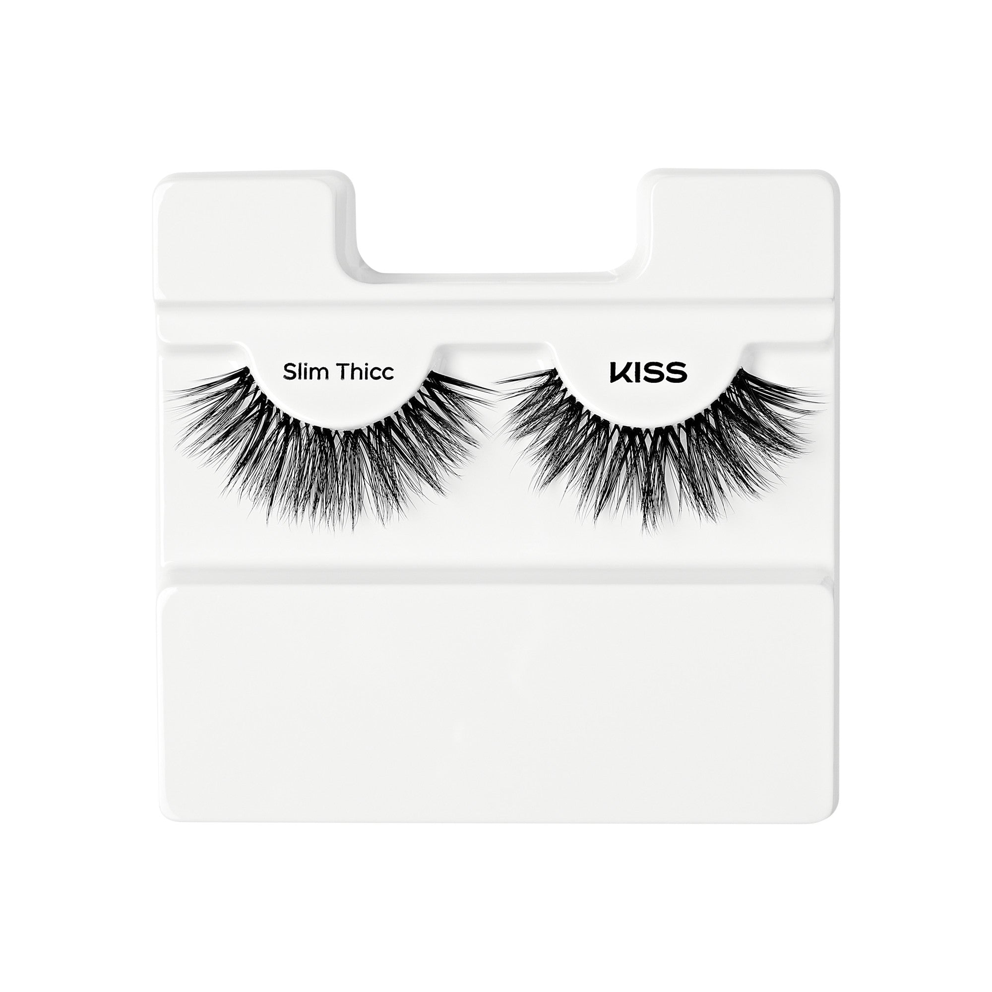 Pair of black 3D volume false eyelashes labeled \