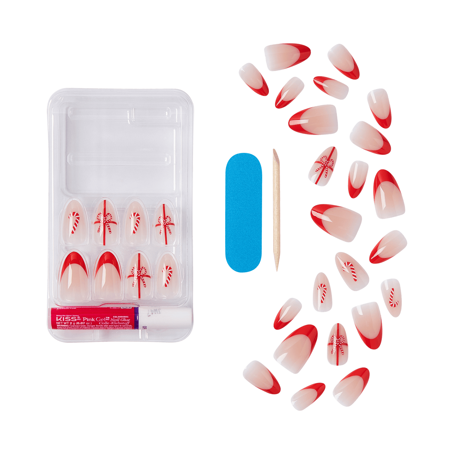 KISS Voguish Fantasy Holiday Press On Glue Nails - Warm n Cozy