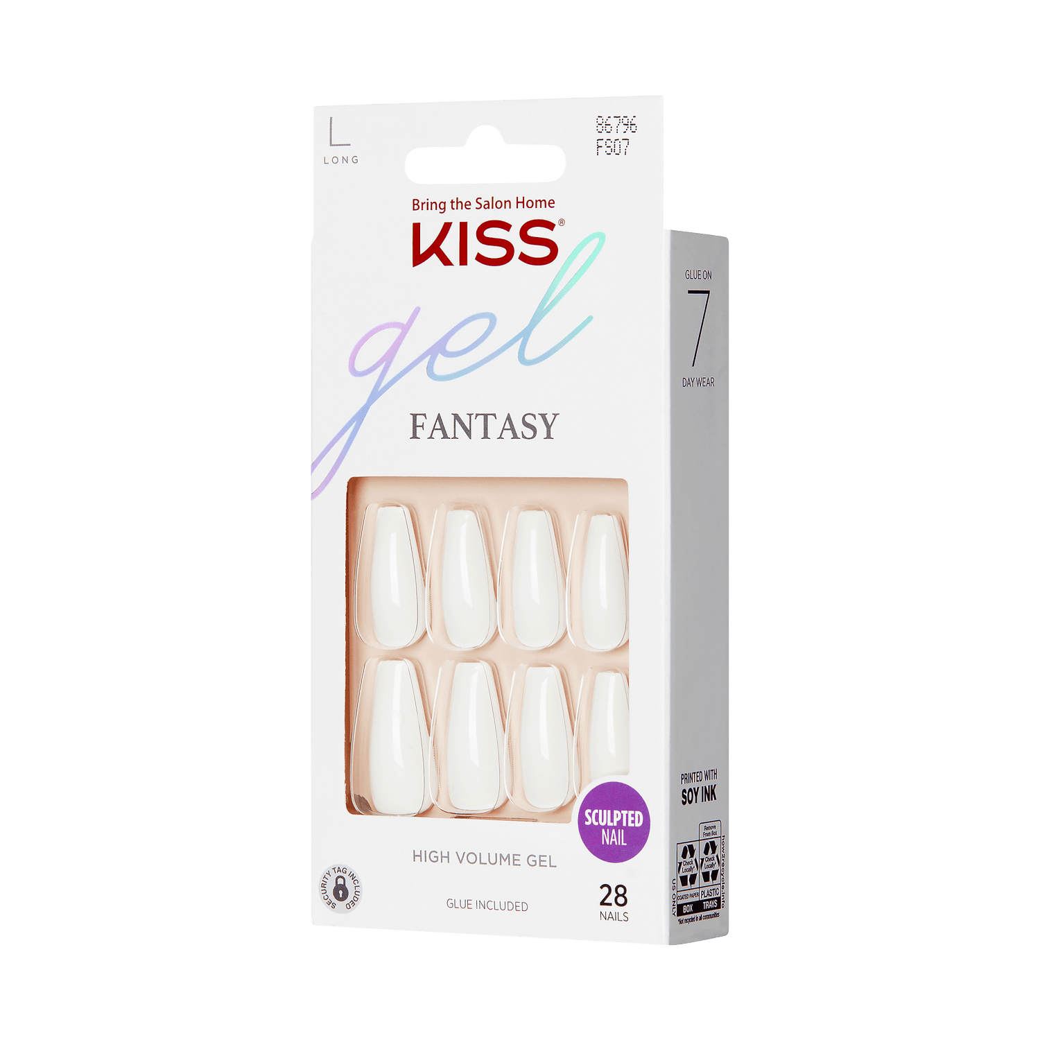 KISS Gel Fantasy Press On Glue Nails - True Color