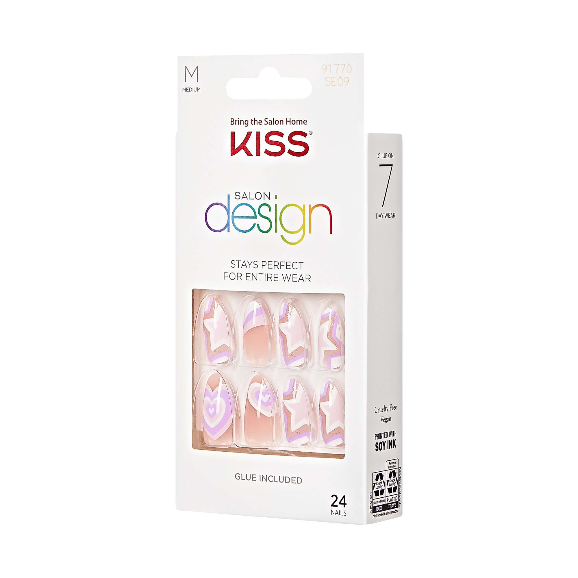 KISS Salon Design Press On Glue Nails - All 4 Me