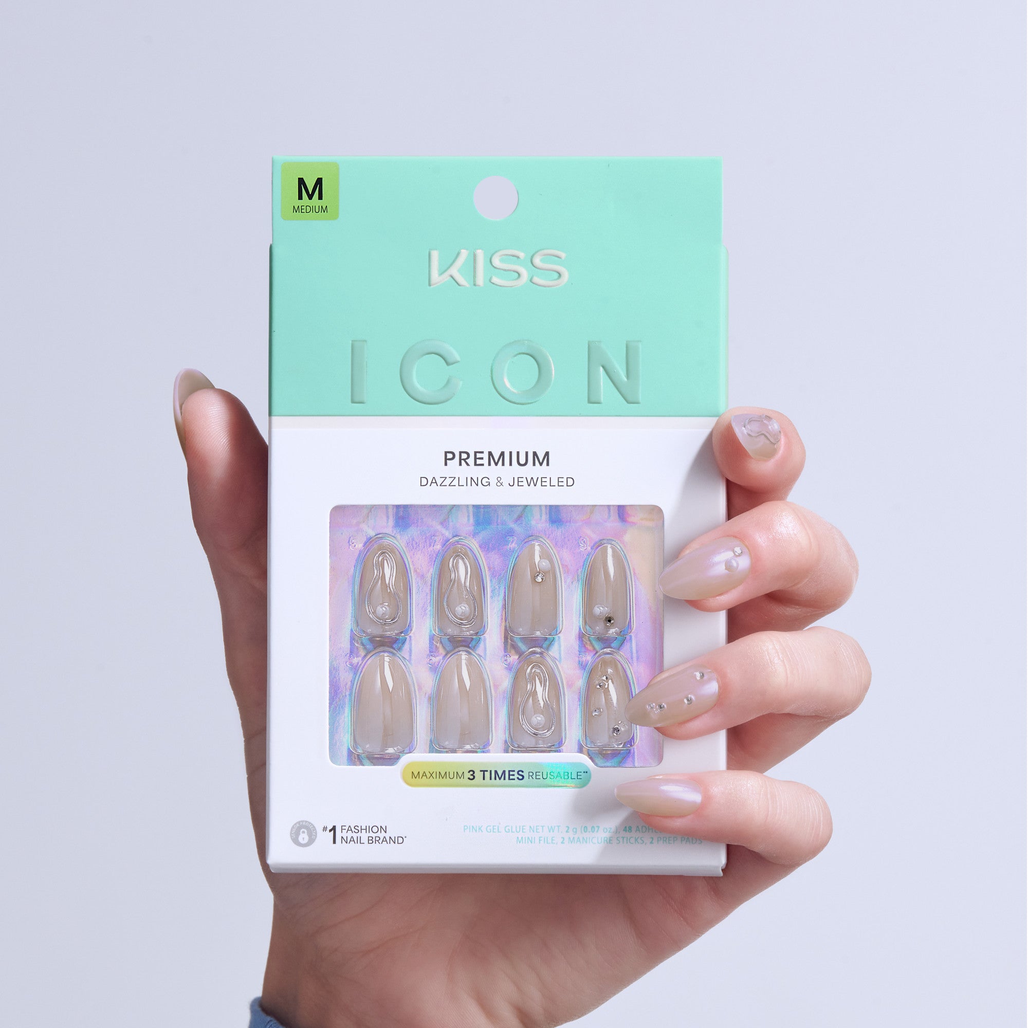 KISS ICON Press On Glue Nails - Terrific