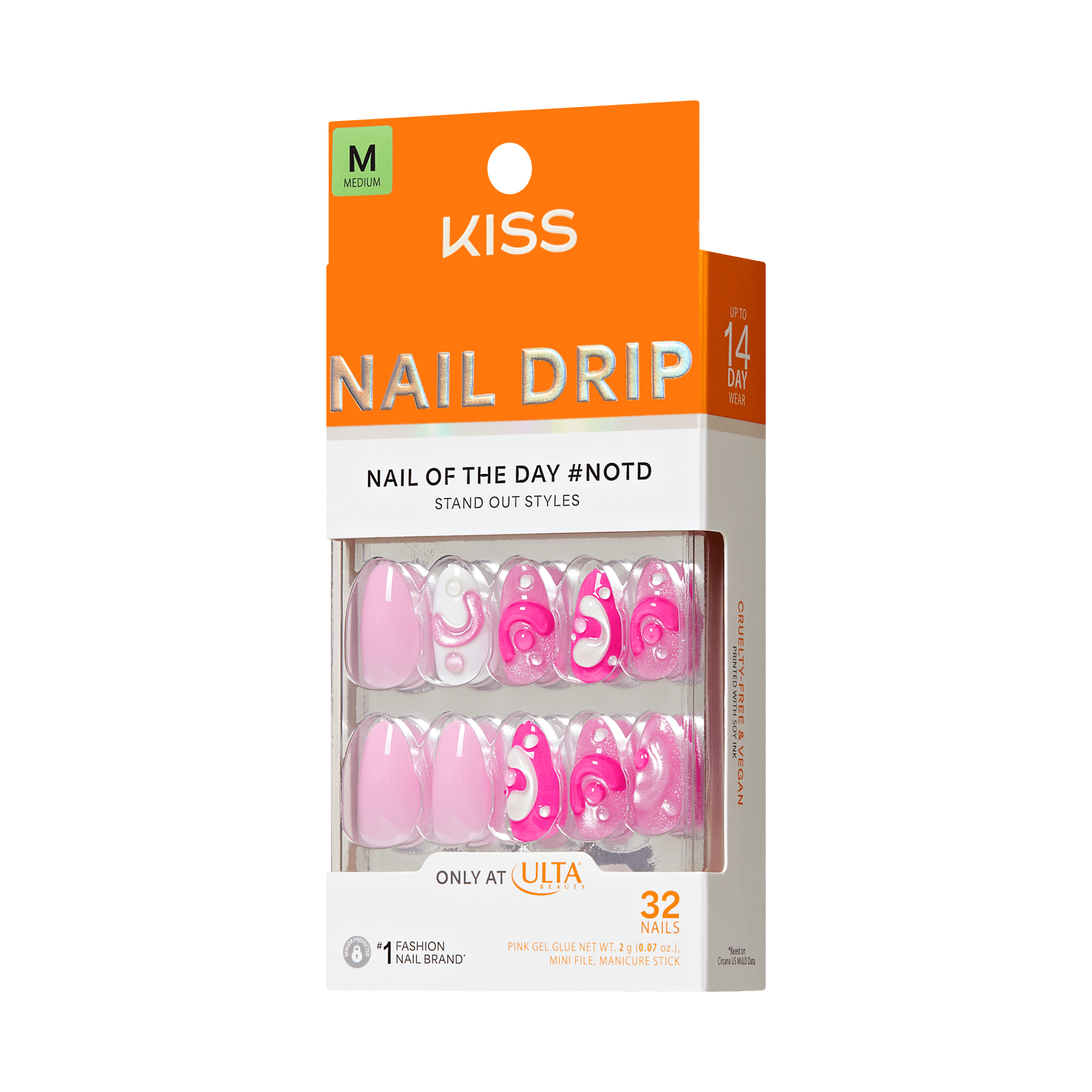 KISS NAIL DRIP Press On Glue Nails - Cheerful Meadow
