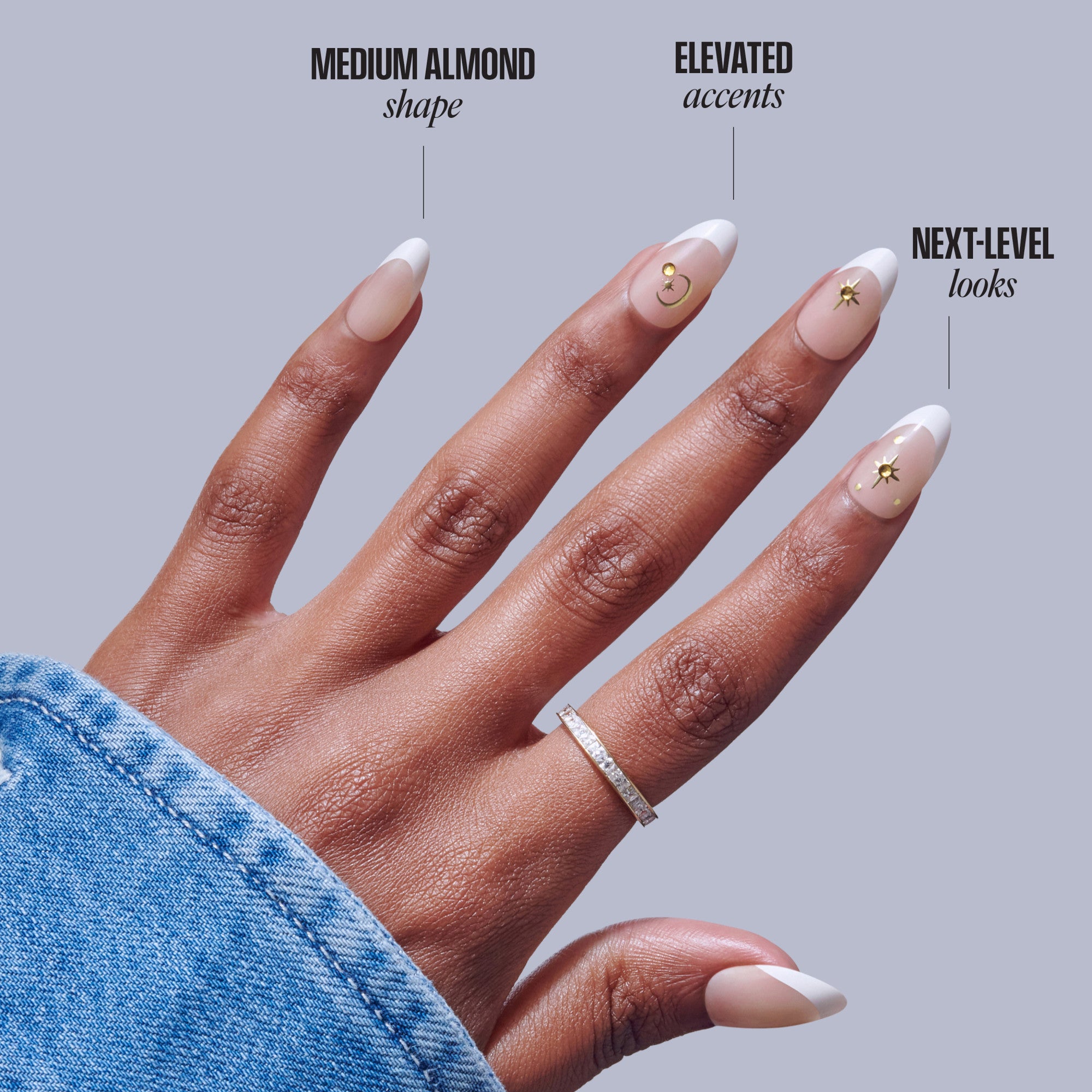 KISS GLAM 3D & Jewel Press On Glue Nails – Zephyr