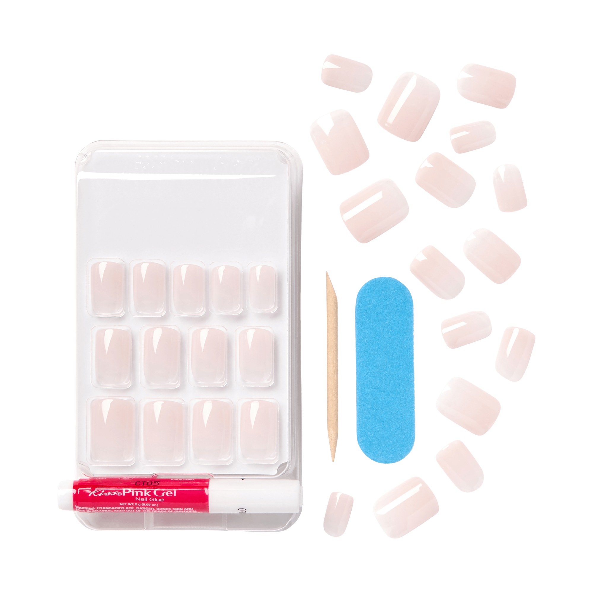 KISS Bare but Better Press On Glue Nails - Nudies