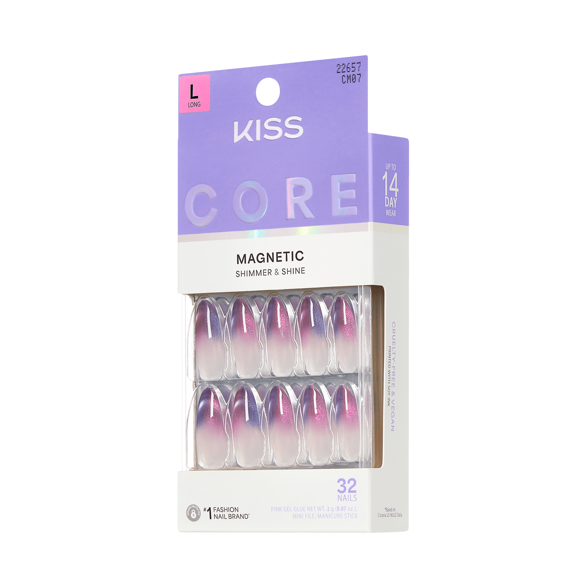 KISS CORE Magnetic Press On Glue Nails - Twinkling Stars