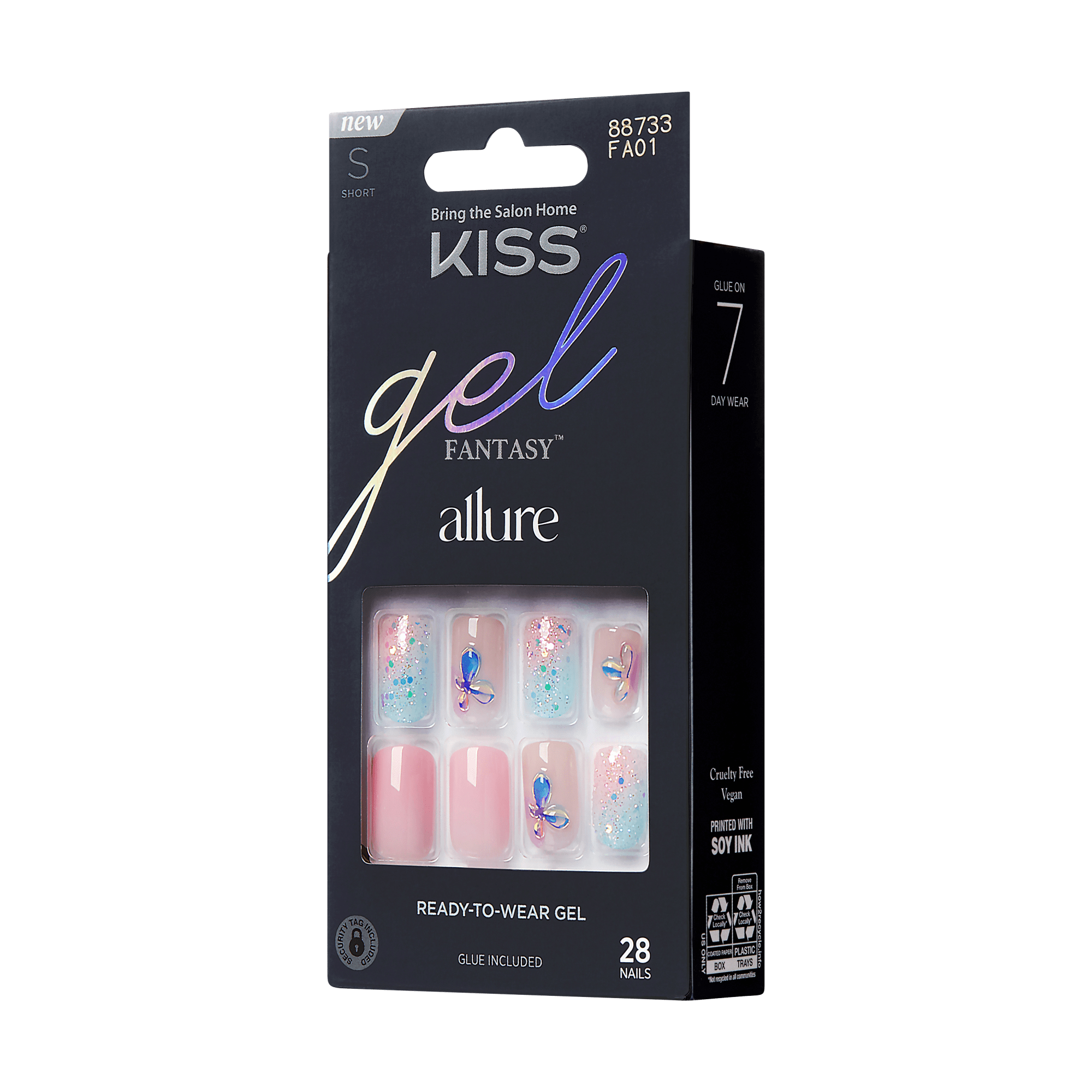KISS Gel Fantasy Allure Press On Glue Nails - Variation