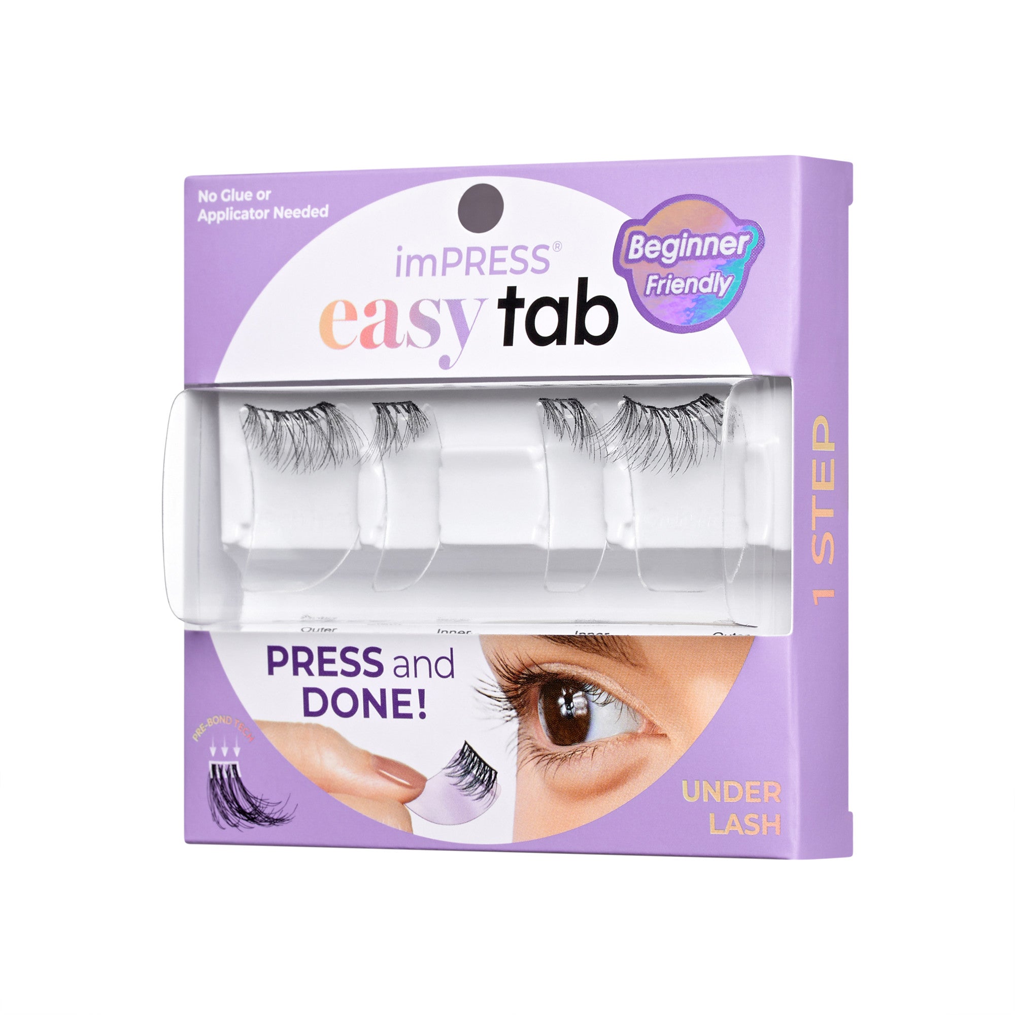 Impress Falsies easy tab Self Adhesive Eyelashes– Black Wispy