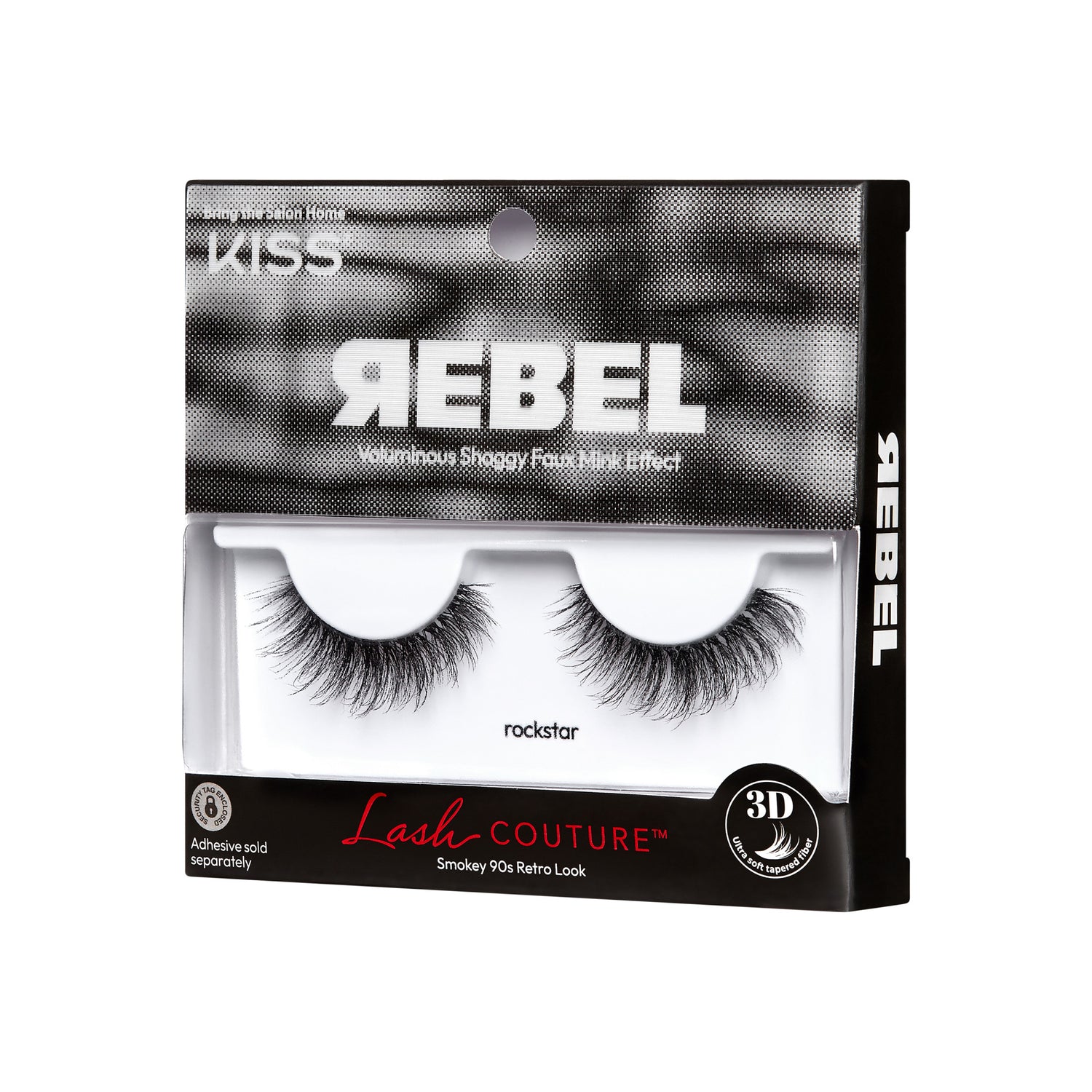 Packaging for KISS Lash Couture Rebel lashes in &