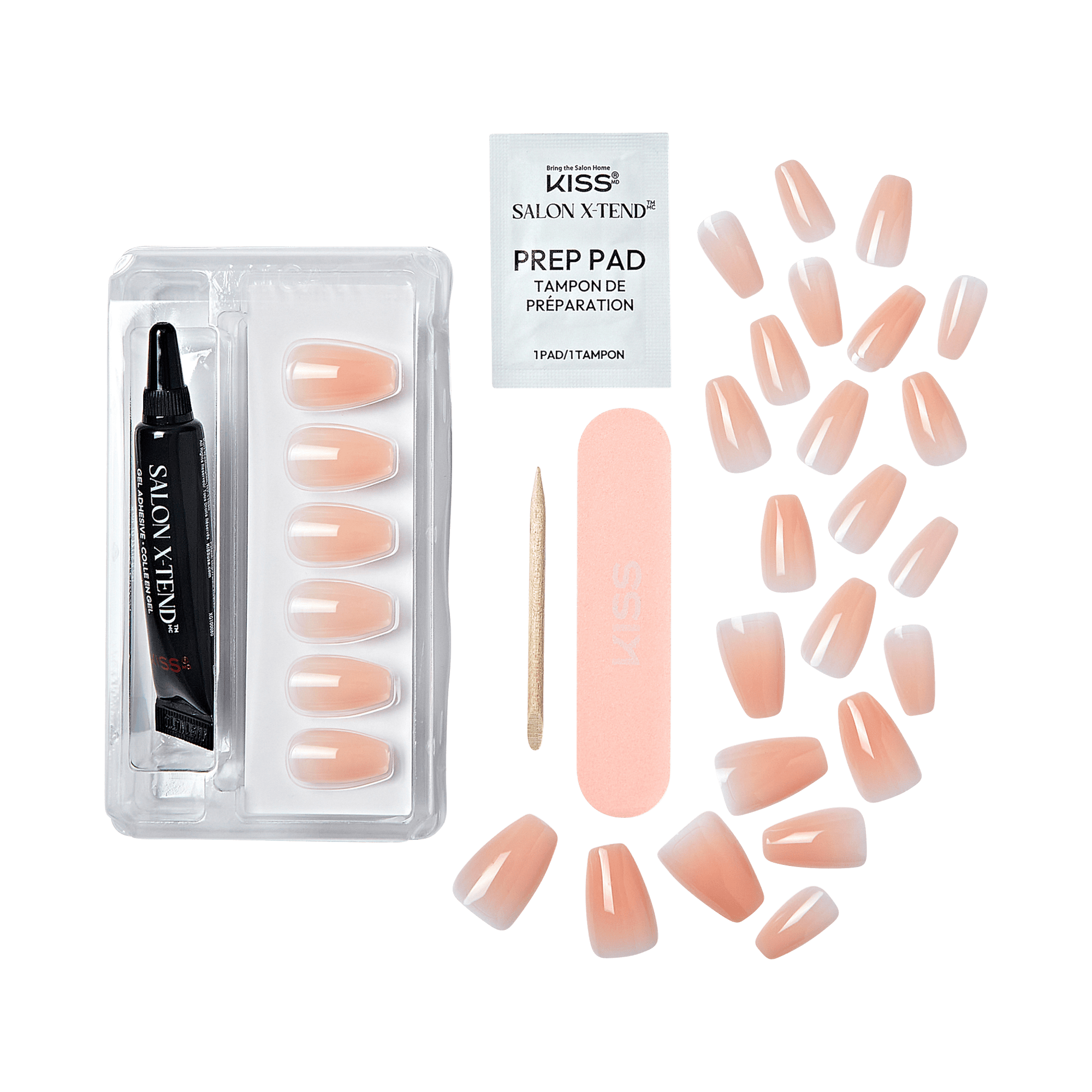 KISS Salon X-tend Color Press On Gel Nails - Limousine