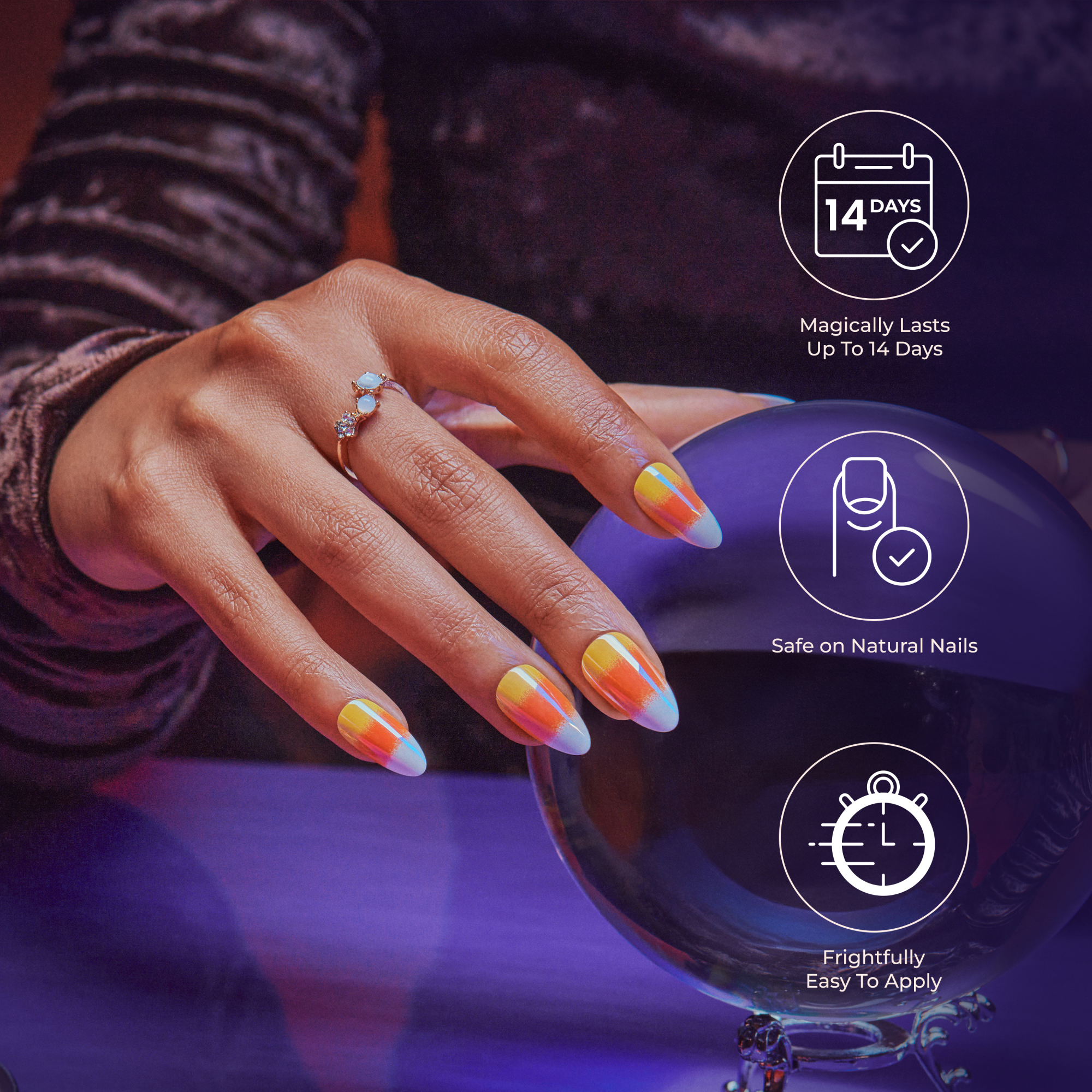 KISS Salon Design Halloween Press On Glue Nails - How Cinematic