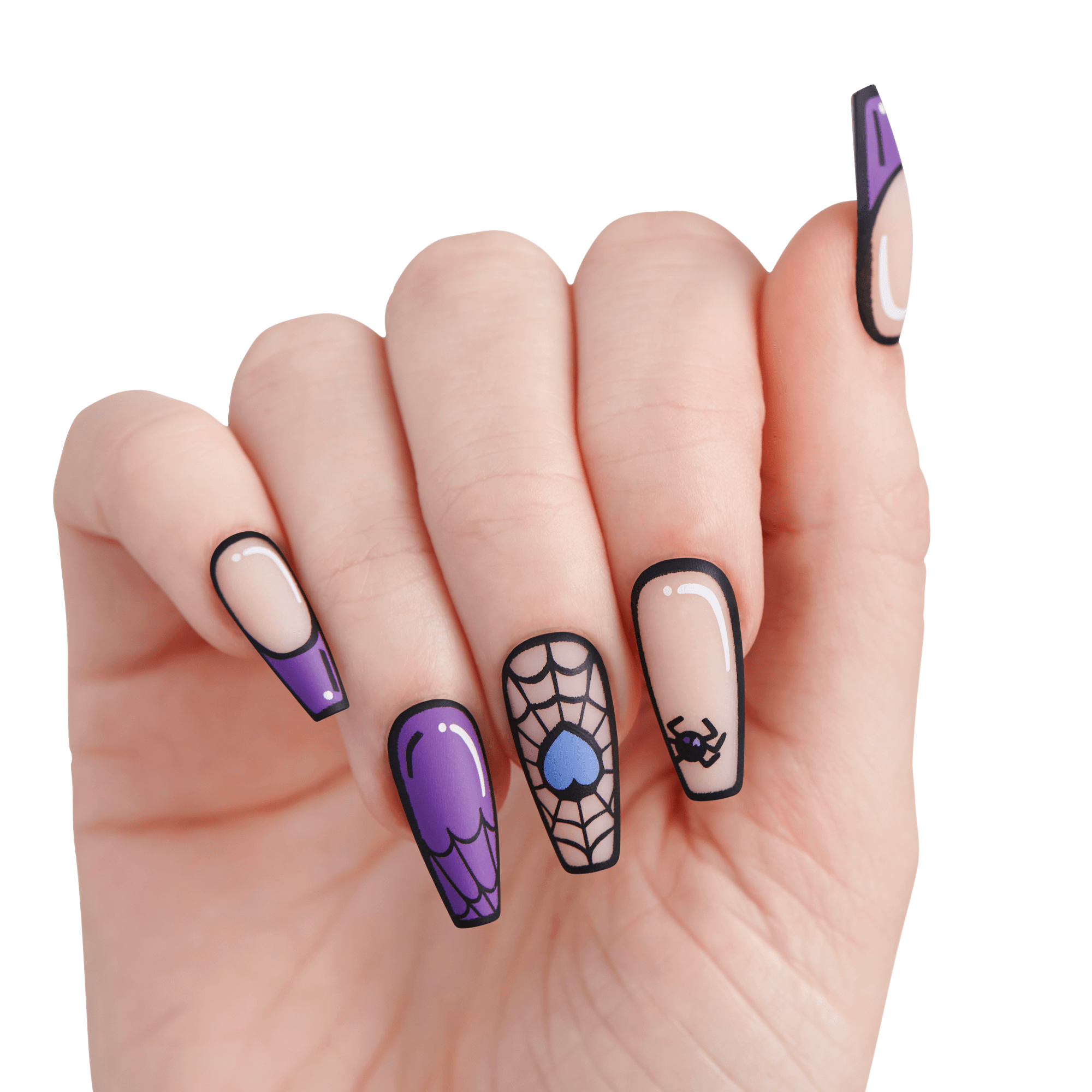 KISS Voguish Fantasy Halloween Press On Glue Nails - Moonlit Magic