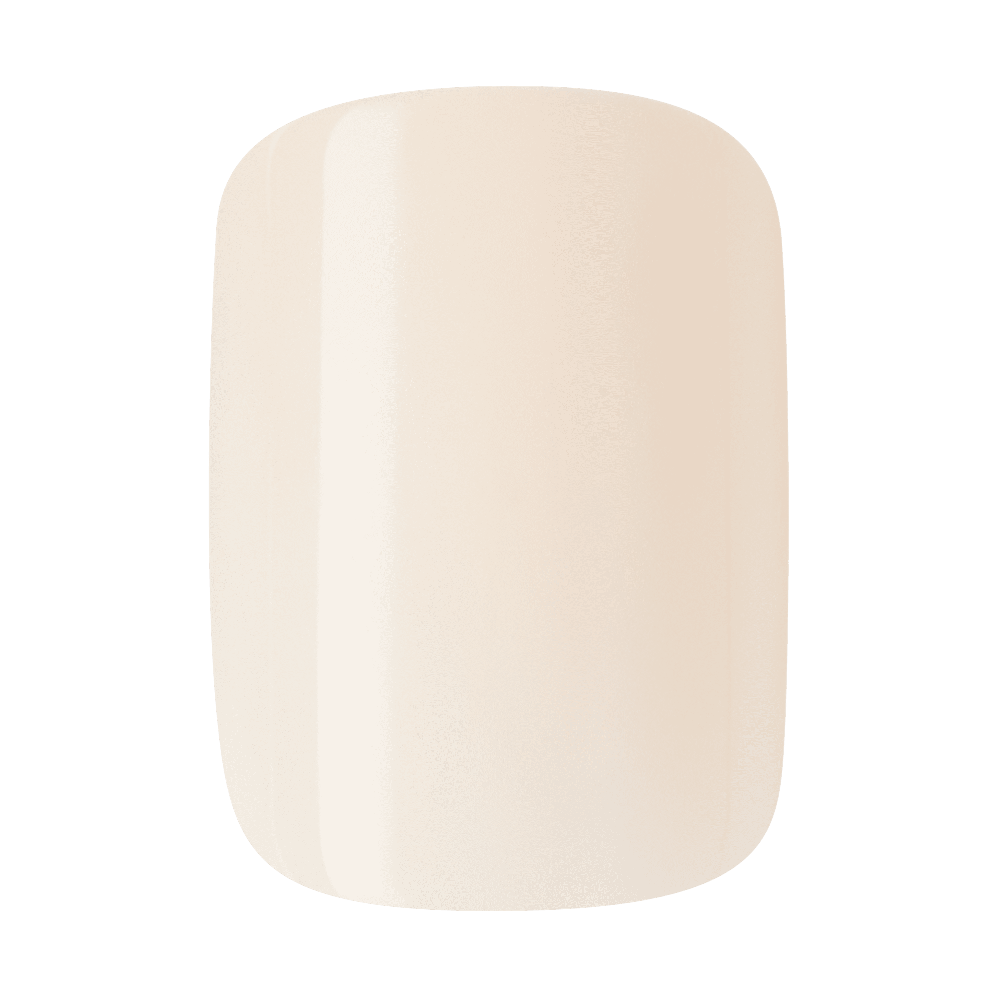 Single press-on nail from KISS Gel Fantasy in a soft, pale cream color with a glossy finish, shown against a plain background.