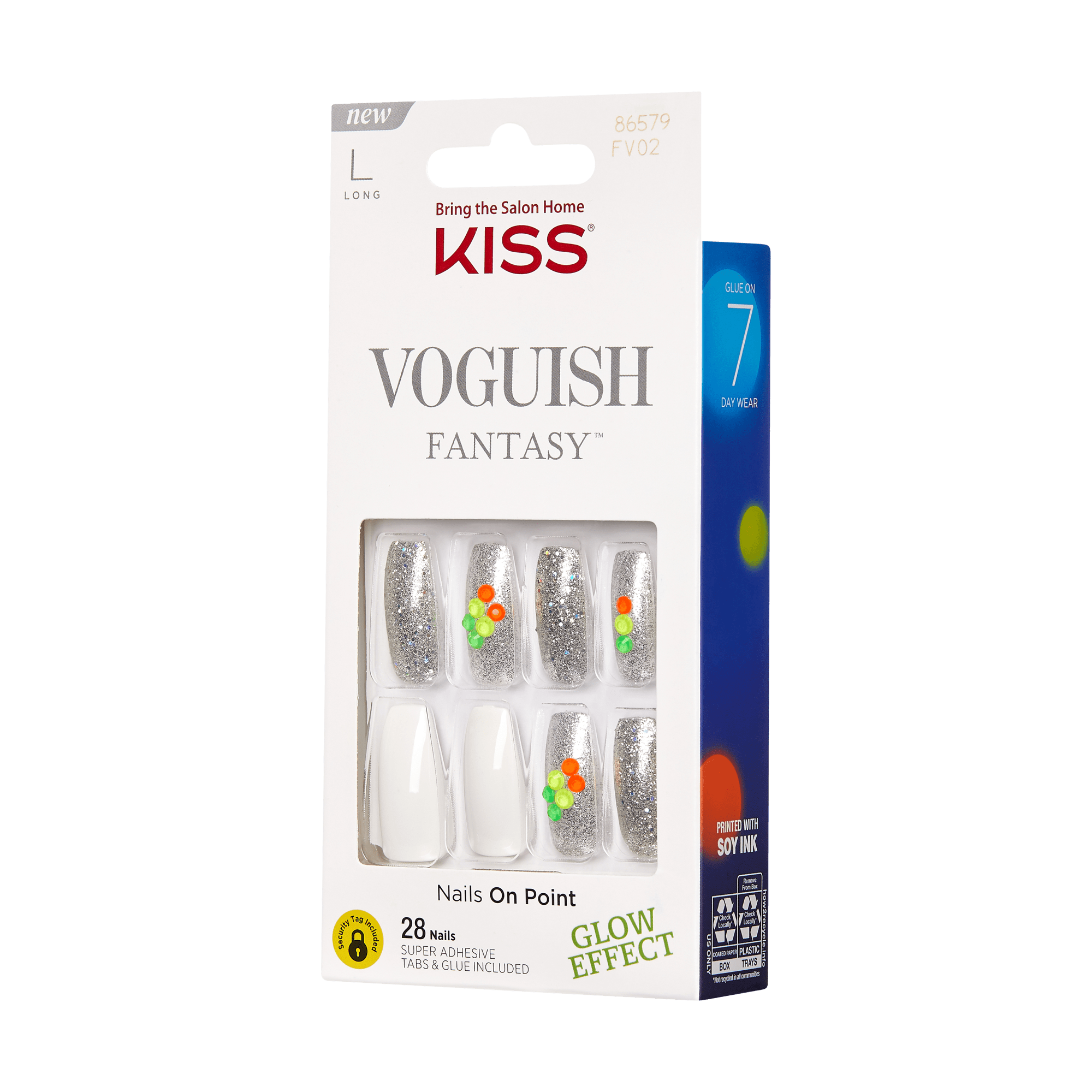 KISS Voguish Fantasy Press On Glue Nails - After Glow