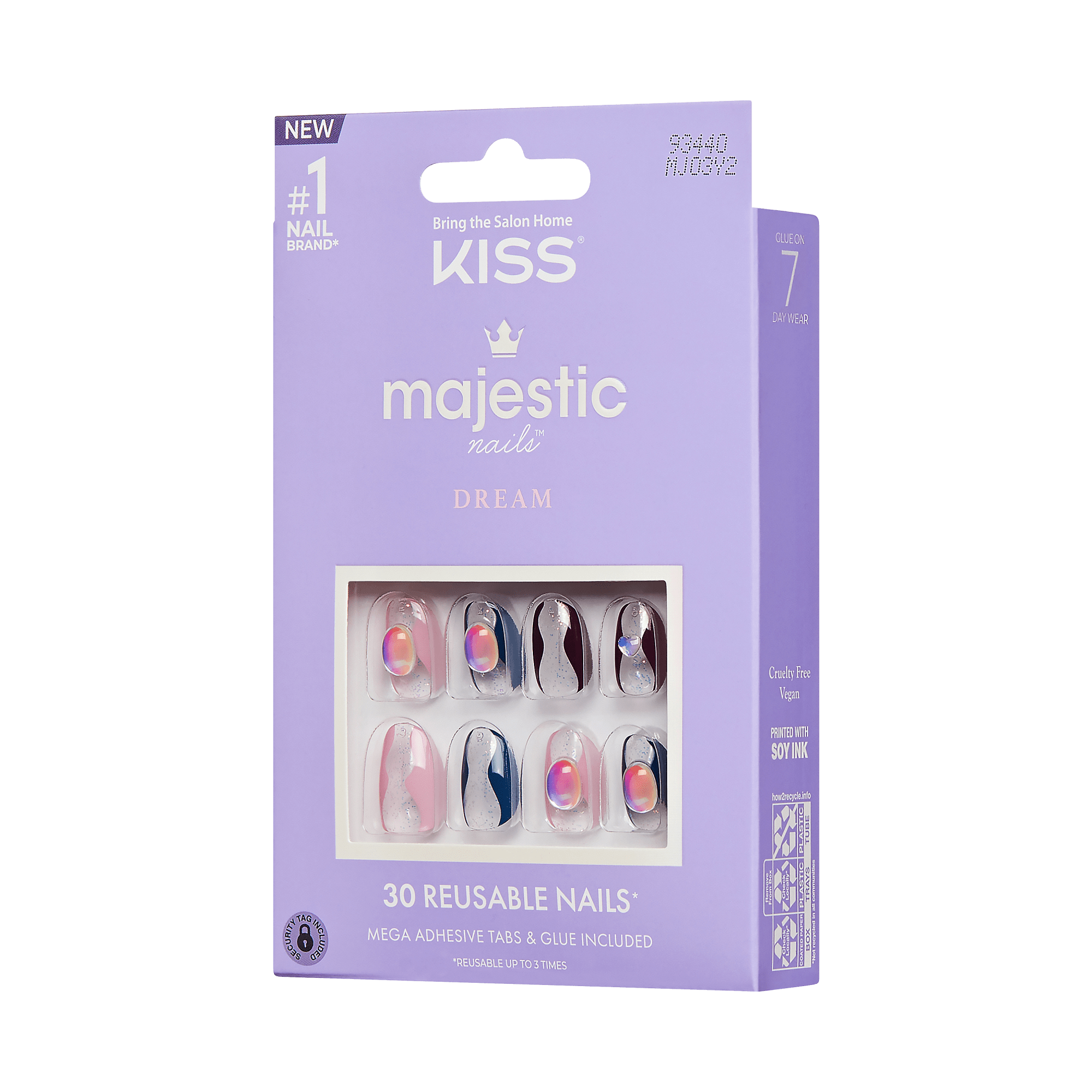 KISS Majestic Dream Press On Glue Nails - Sunday Dinner