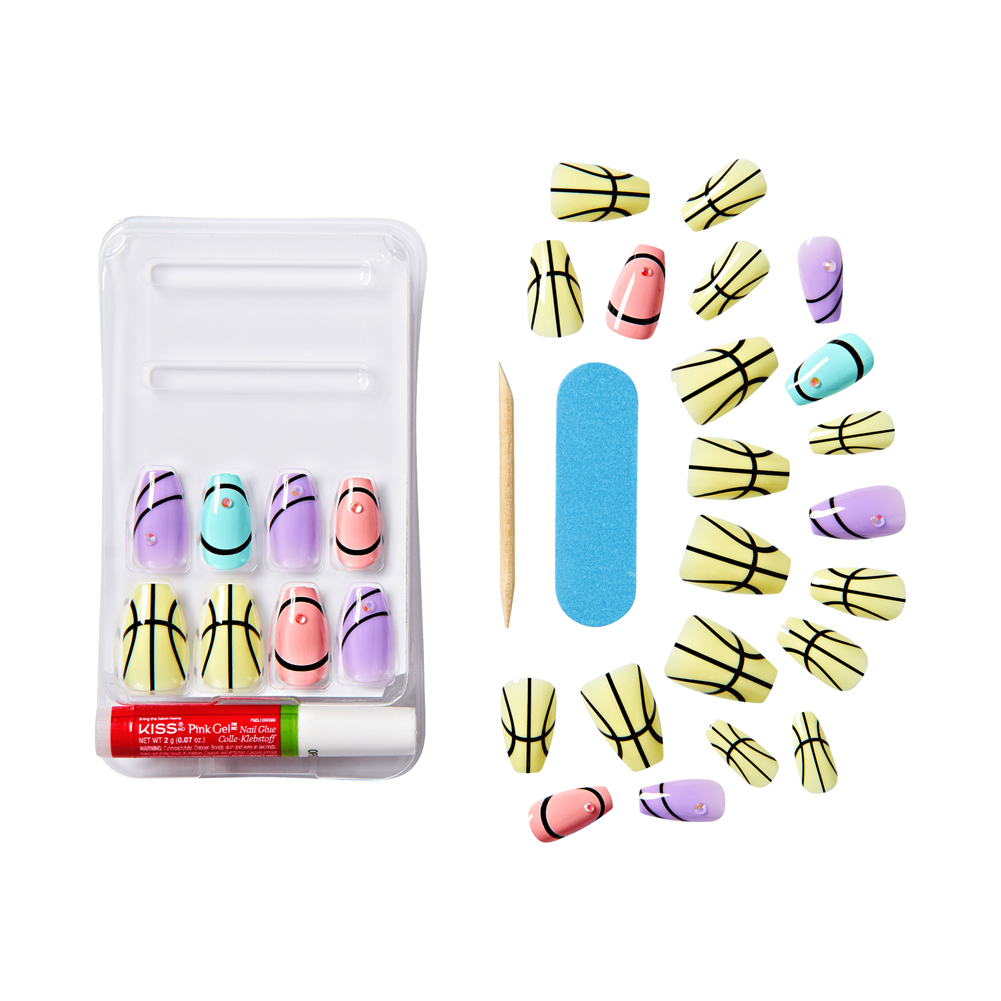 KISS Voguish Fantasy Press On Glue Nails - Be the Best