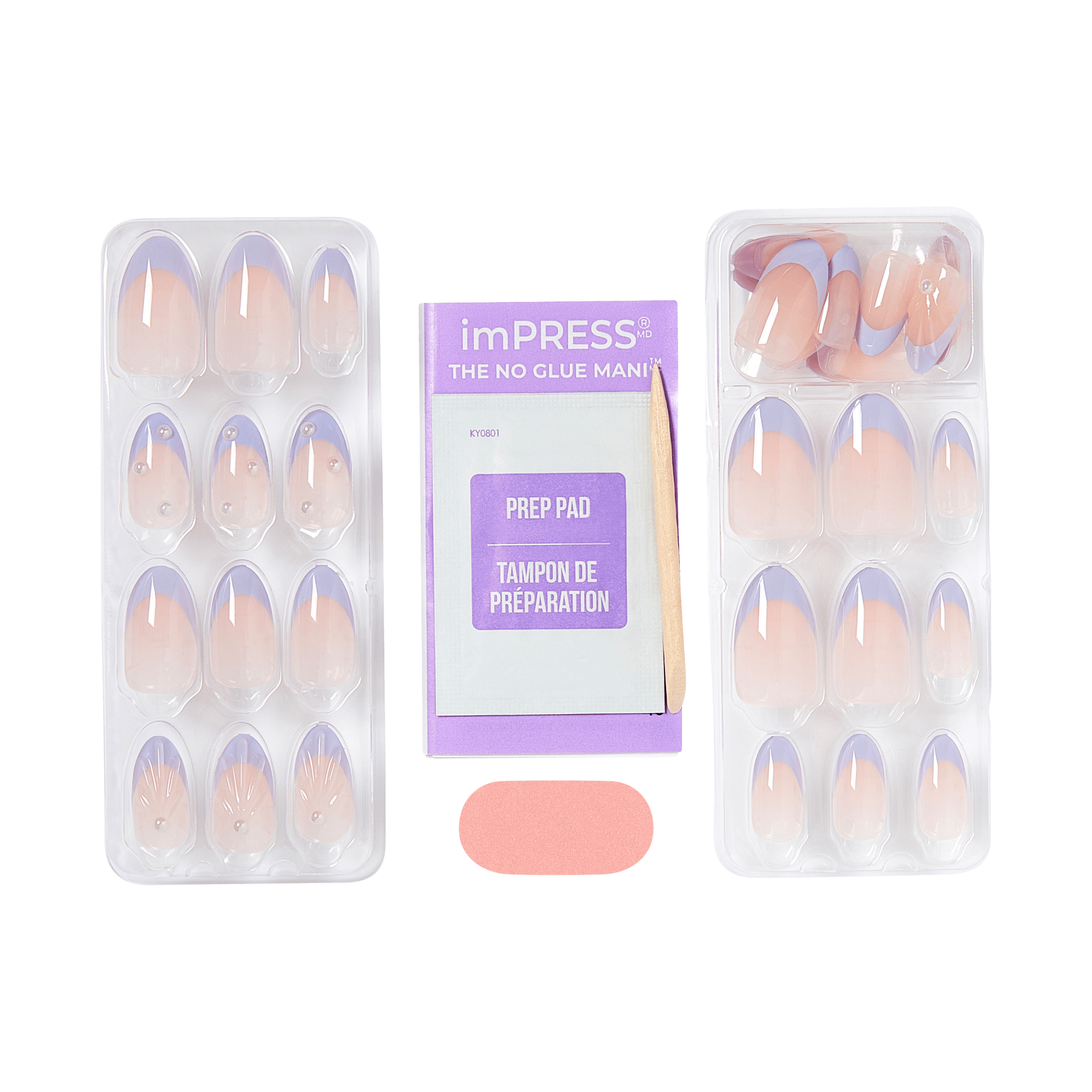 imPRESS No Glue Mani press-on nails with prep pad and applicator