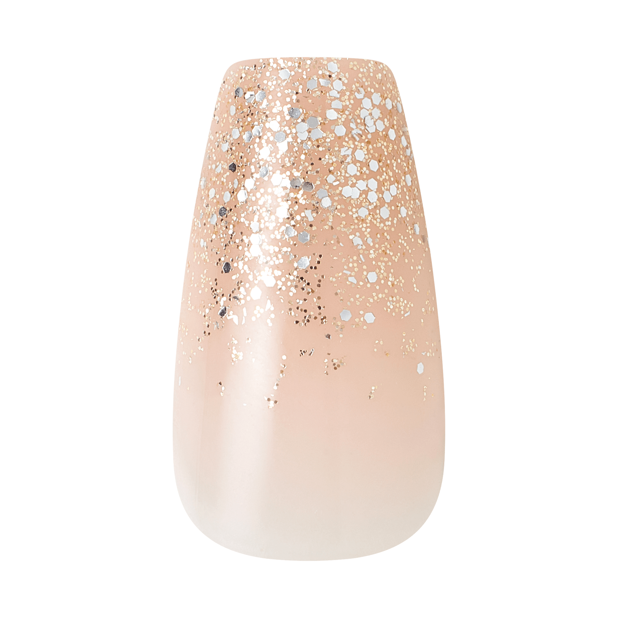 Kiss Glam 3D & Jeweled Press On Fake Glue Nails - Yours | 3D & Jewel Design, Pink, Medium, Coffin