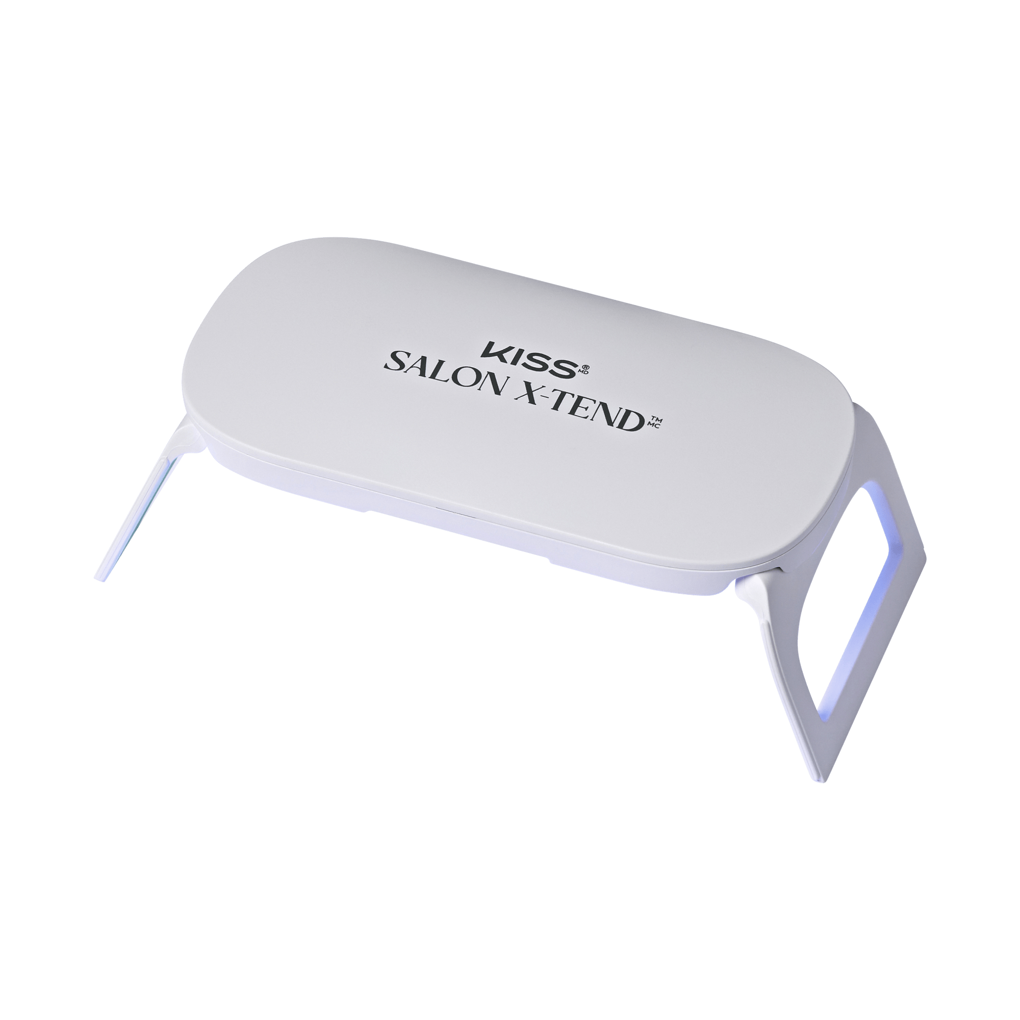 Kiss Salon X-Tend portable nail lamp with blue LED light strips on sides