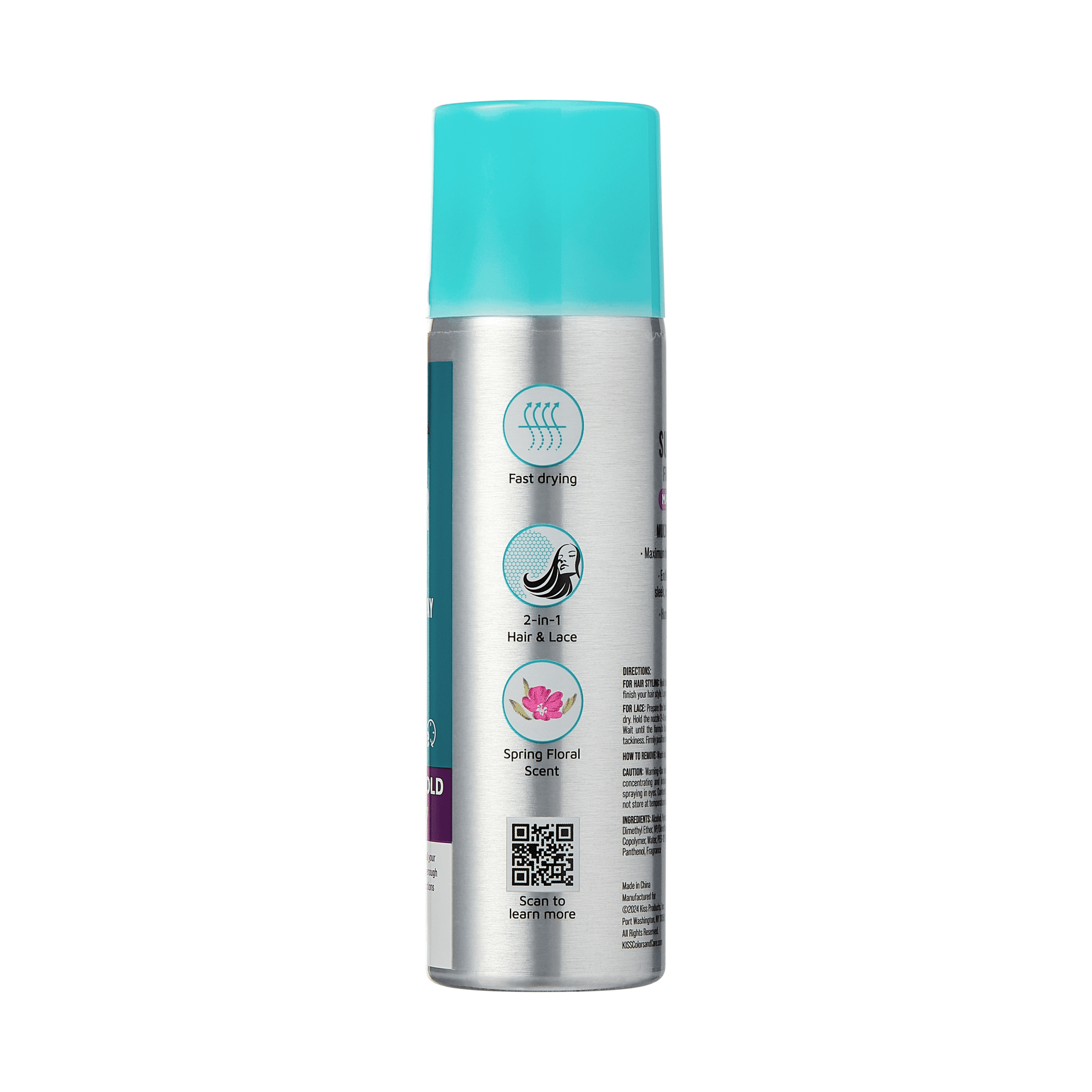 KISS Colors & Care Super Stay Freezing Spray Maximum Hold, 6 oz.