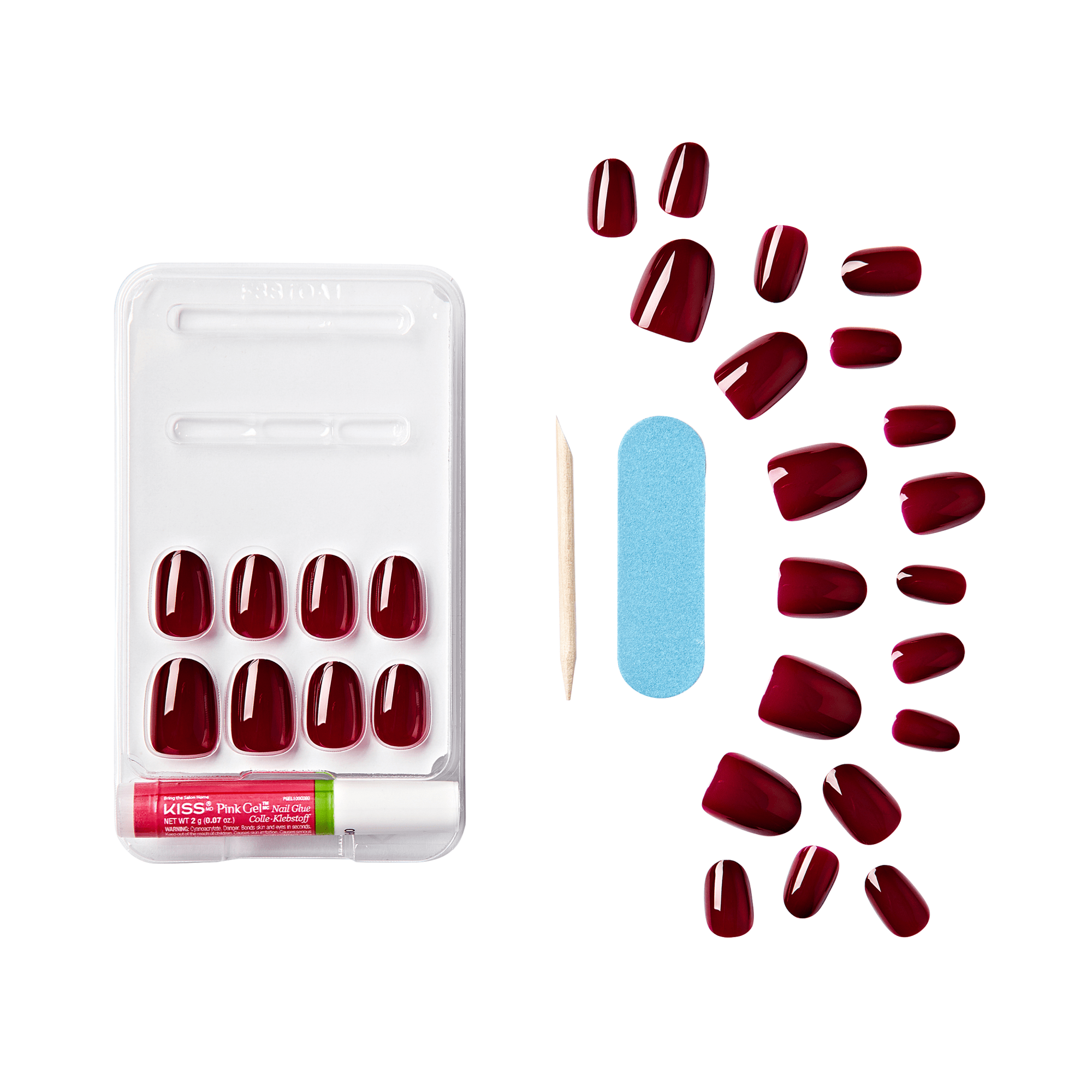 KISS Gel Fantasy Color Press On Glue Nails - One Call