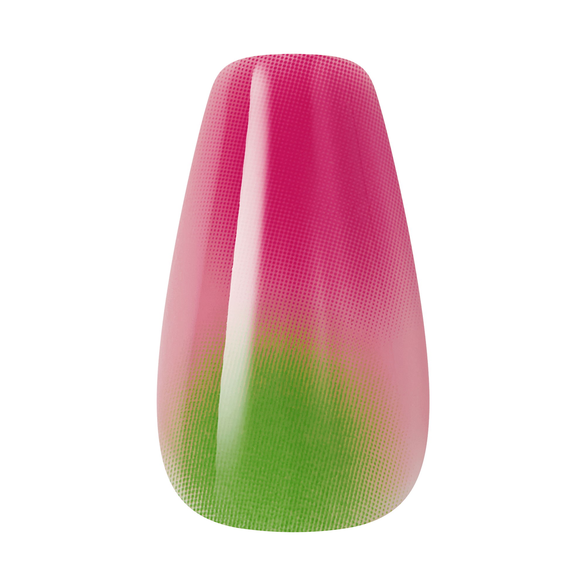 Gradient pink to green object on a transparent background