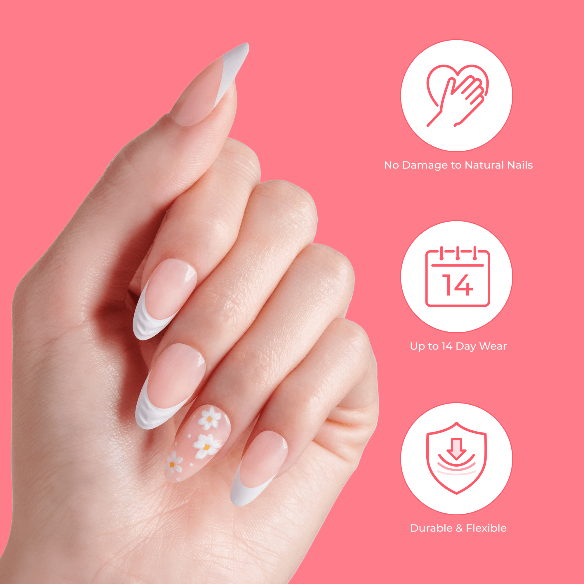 KISS My Perfect French Press On Glue Nails - Jealous