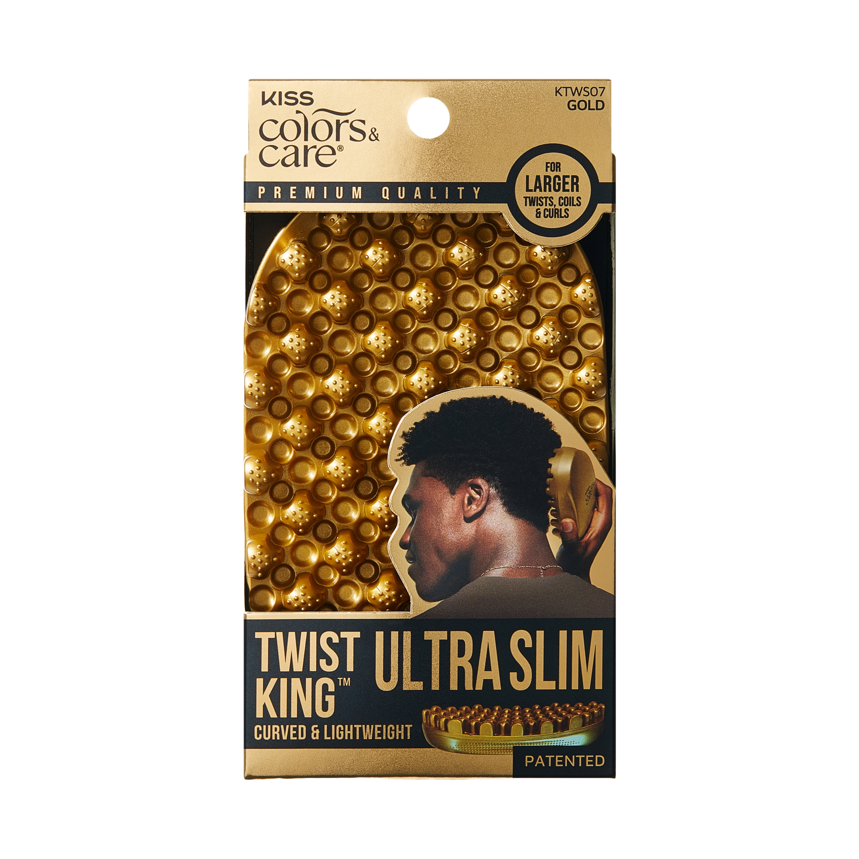 KISS Colors & Care Ultra Slim Twist King - Curved & Lightweight